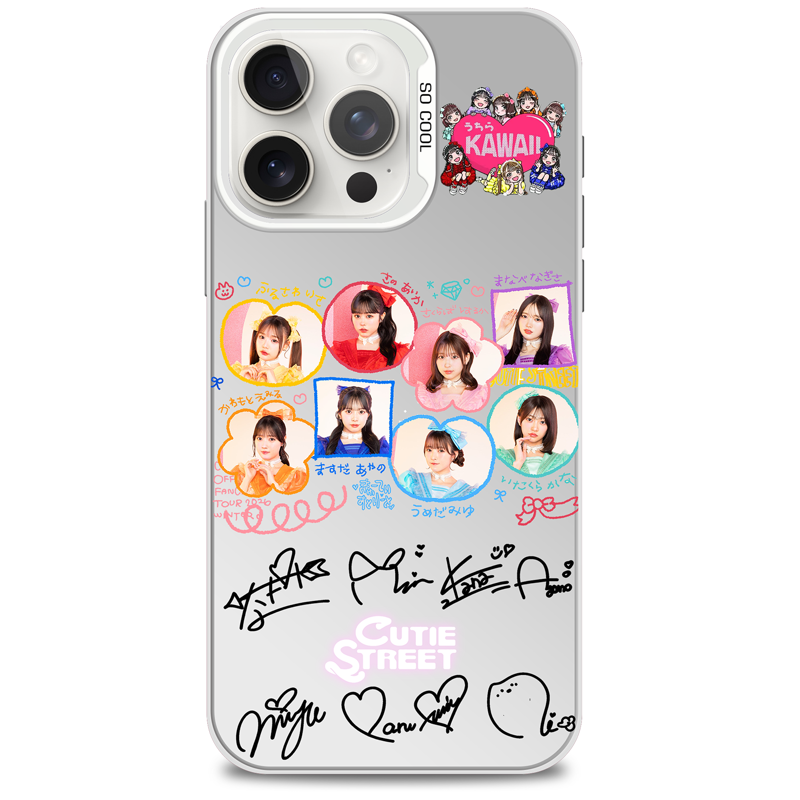 ミラースマホケース-銀【CUTIE STREET/多元幸福論】-B