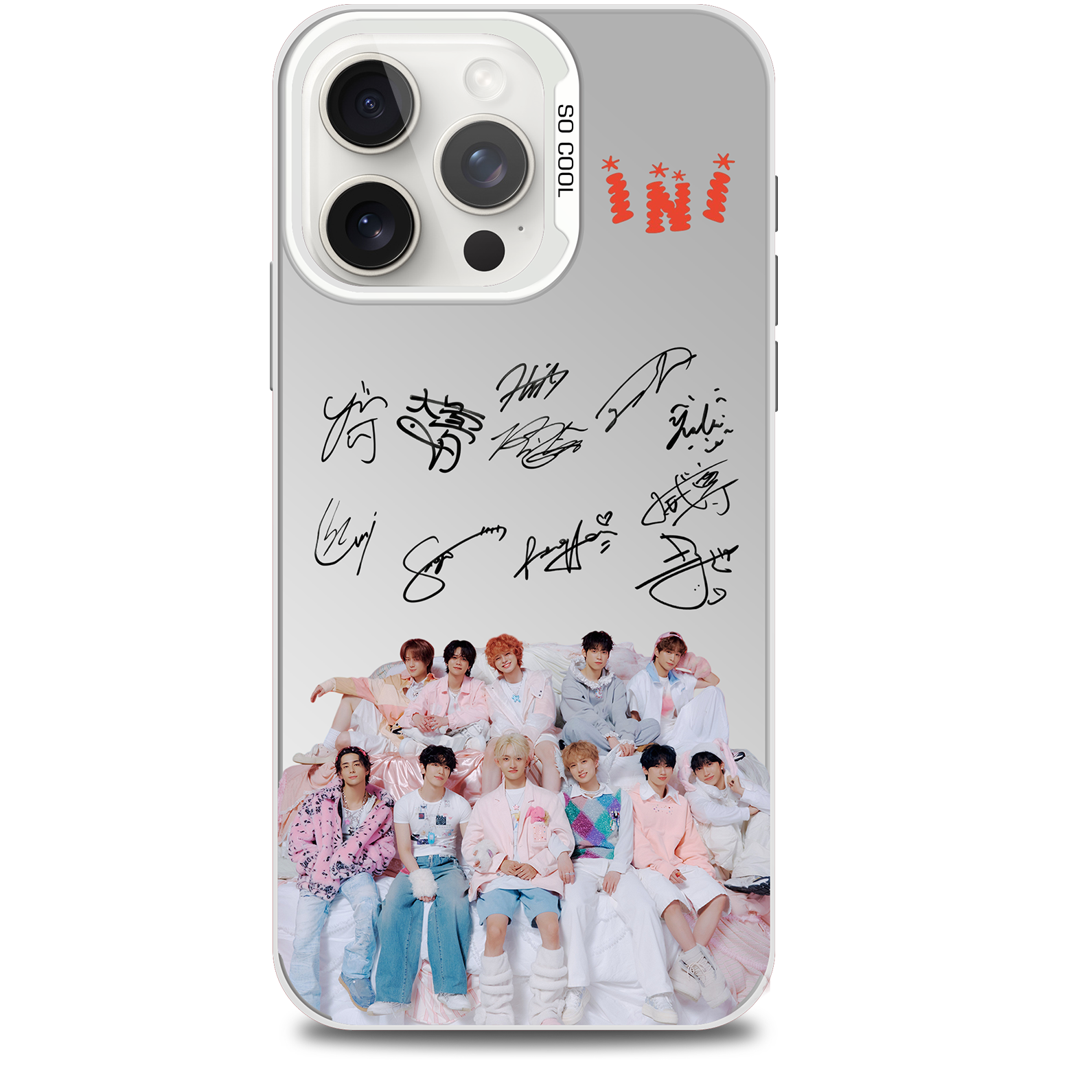 レーザーグラデーションスマートフォンケース-銀【INI/THE WINTER MAGIC】-B