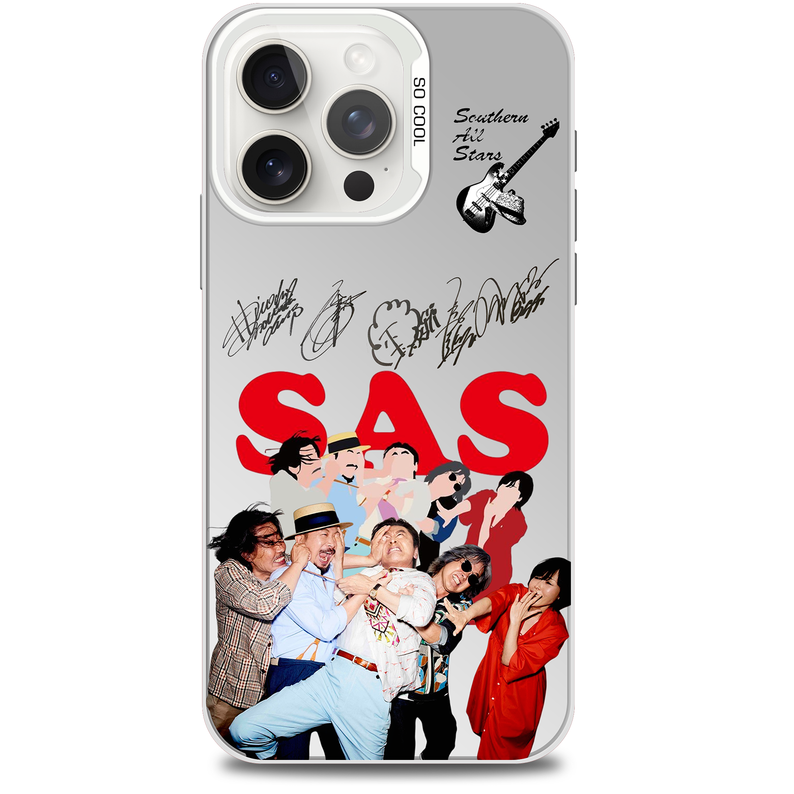 ミラースマホケース-銀【サザンオールスターズ】-B