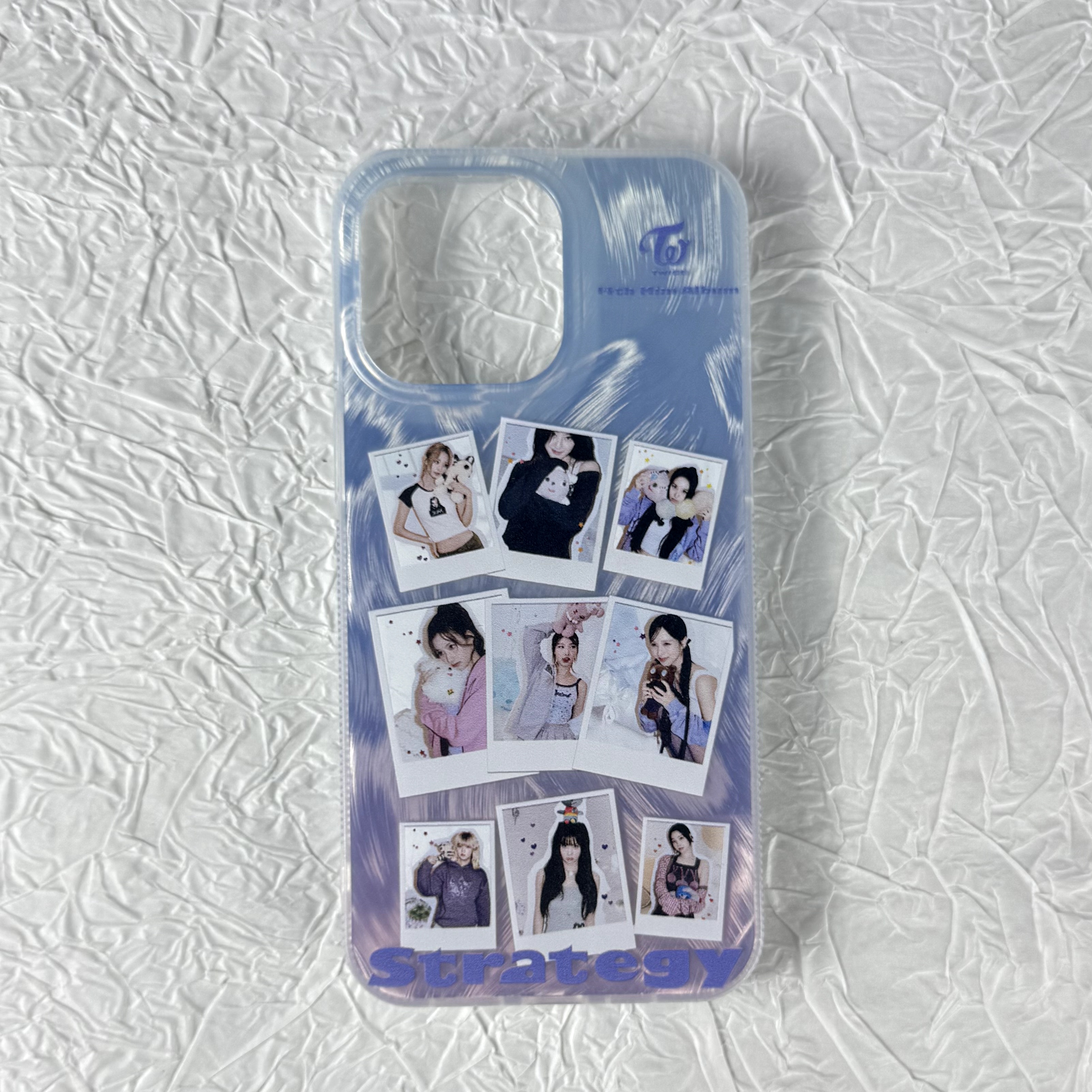 フェザーテクスチャーレーザーグラデーションスマートフォンケース【TWICE/STRATEGY】