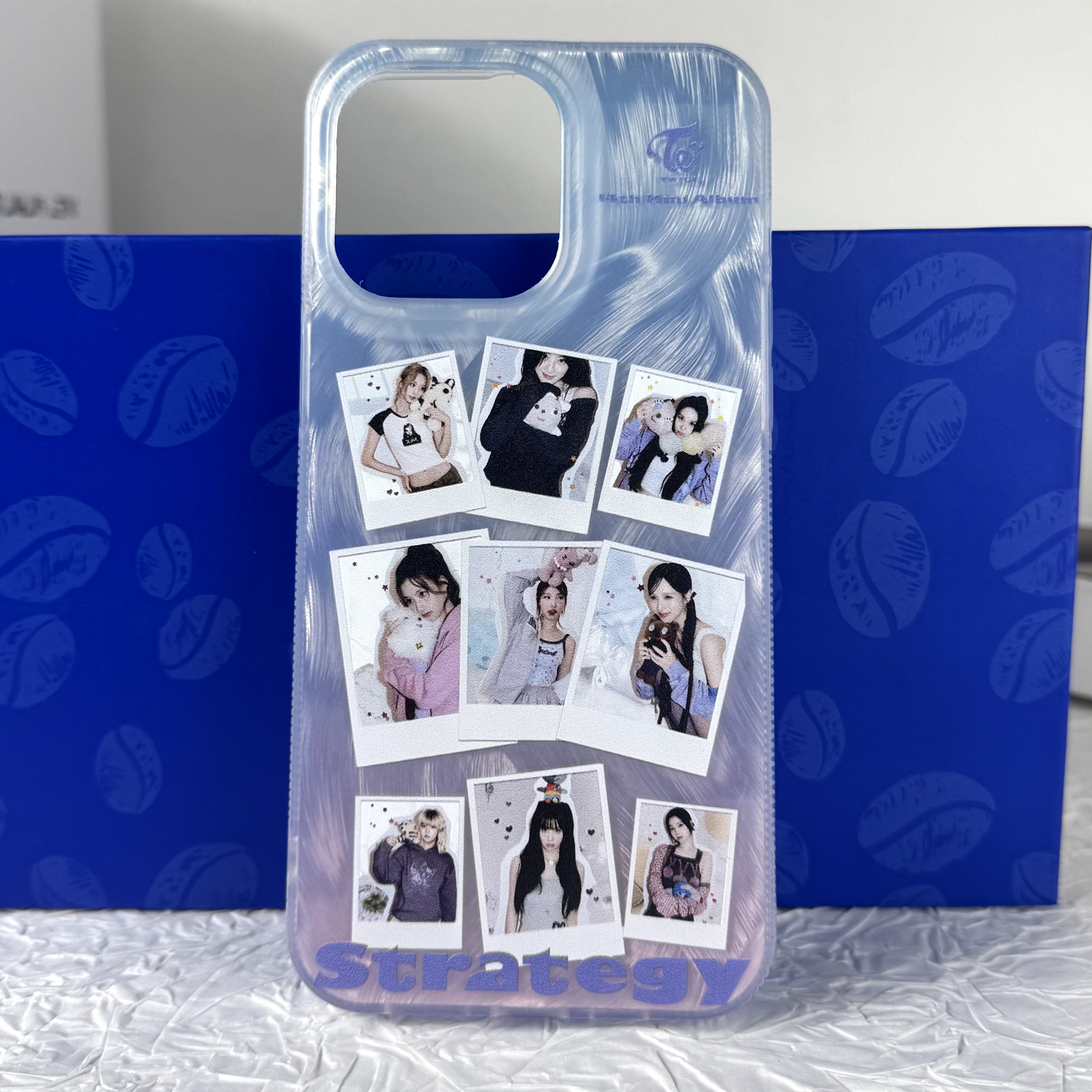 フェザーテクスチャーレーザーグラデーションスマートフォンケース【TWICE/STRATEGY】