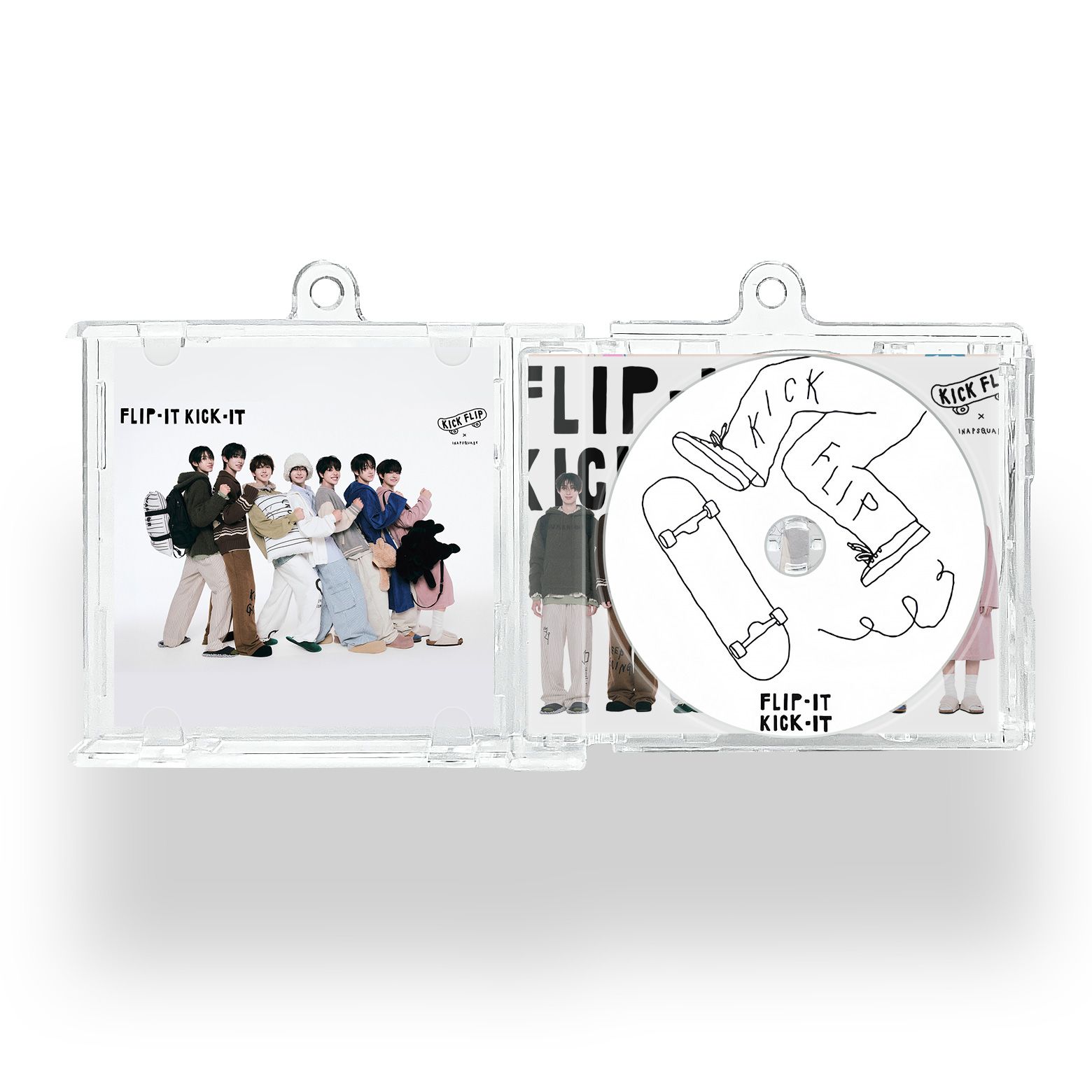 NFCミニCDキーリング【KickFlip/Flip it, Kick it!】