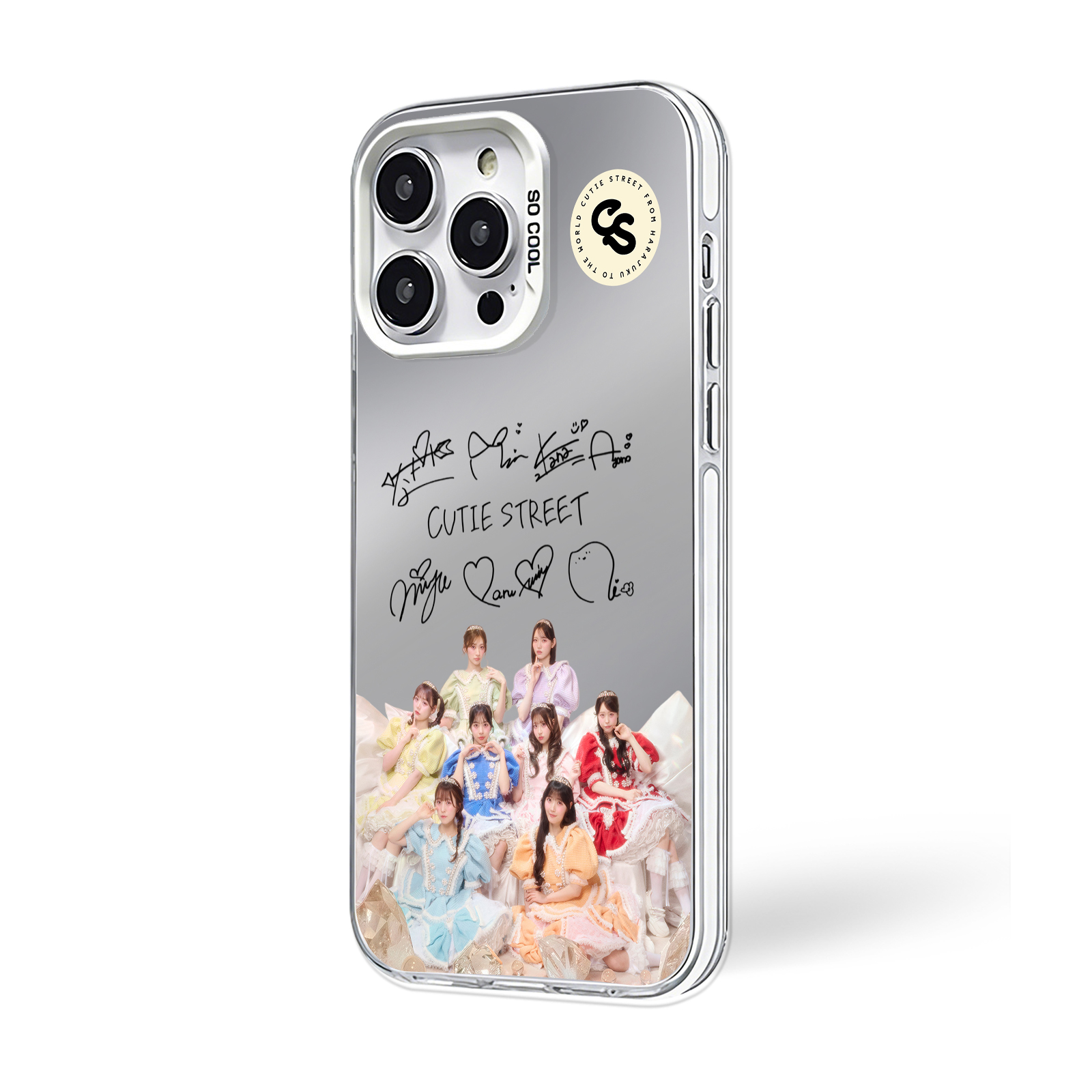 ミラースマホケース-銀【CUTIE STREET/ナイスだね】