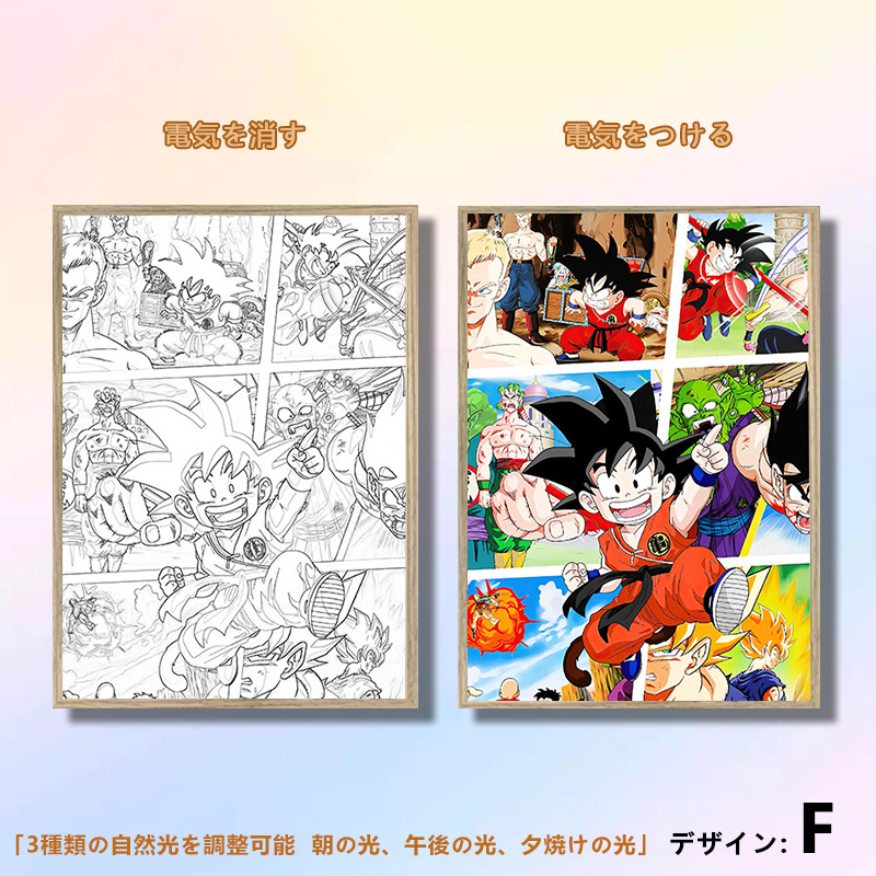 夕暮れの光と影の絵【ドラゴンボール】6種類