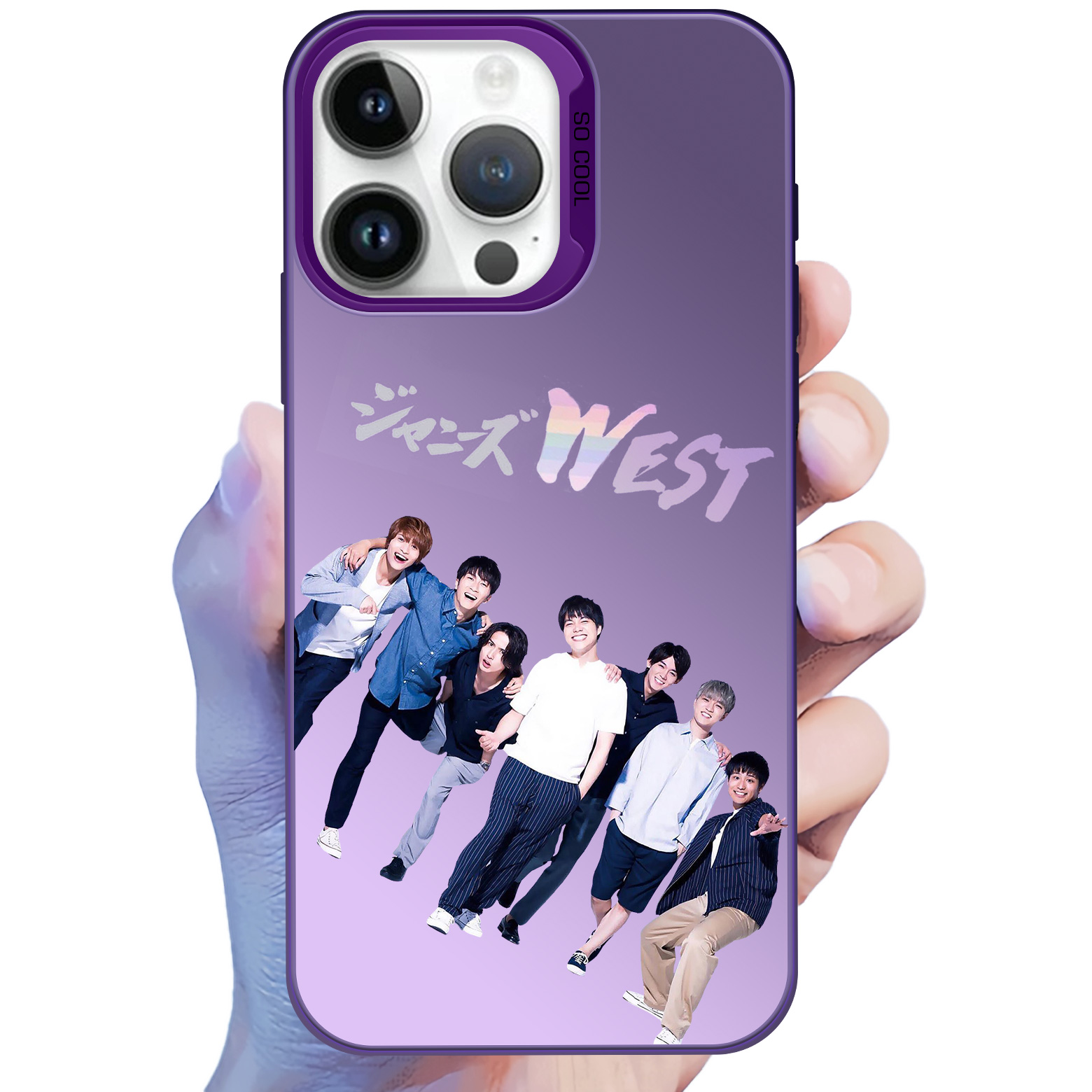 レーザーグラデーションスマートフォンケース-紫【WEST./ジャニーズWEST】