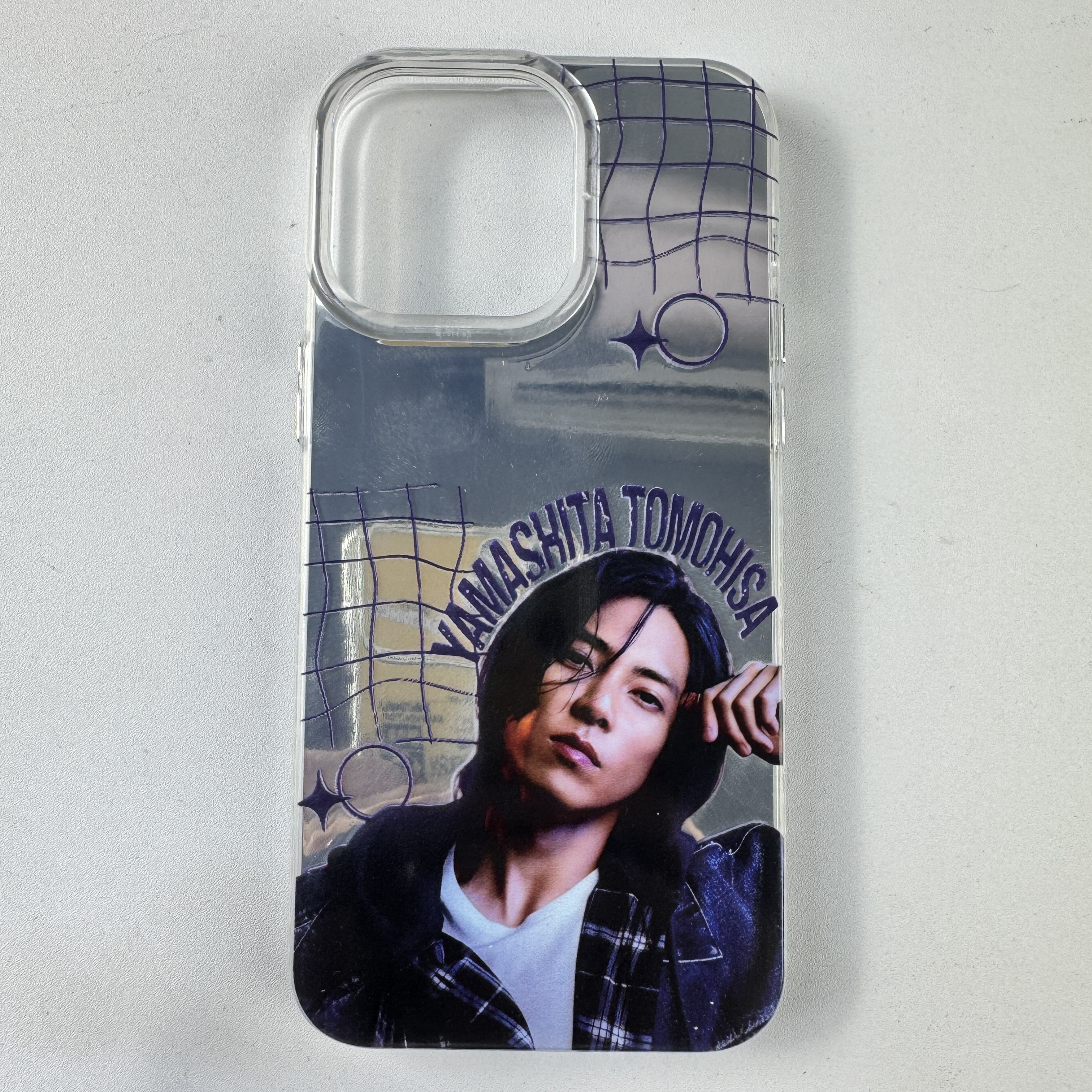 レーザーグラデーションスマートフォンケース-銀【山下智久Yamashita Tomohisa】-YITOTO™推し活がもっと楽しくなる