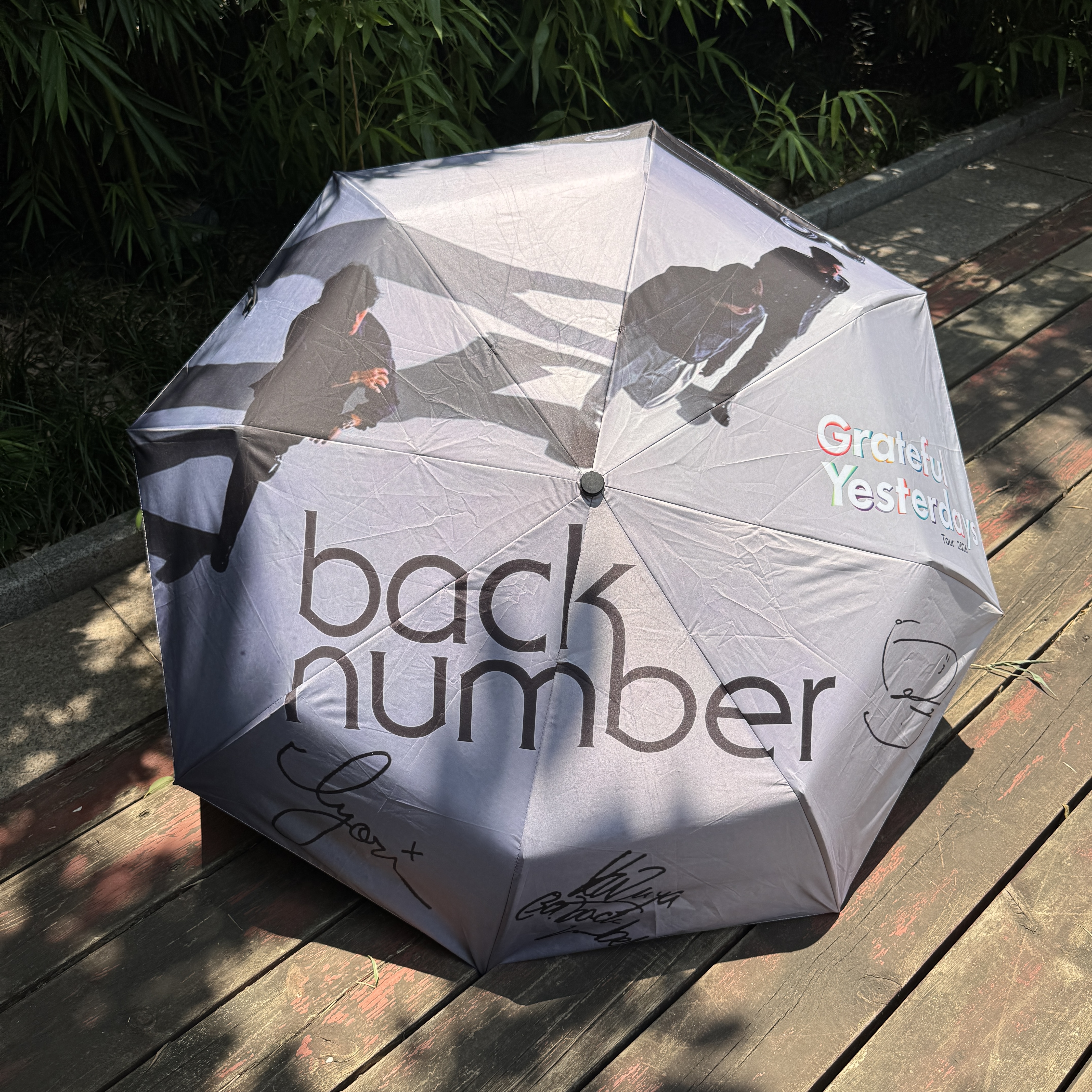 晴雨兼用折りたたみ傘 UVカット自動開閉式【back number】