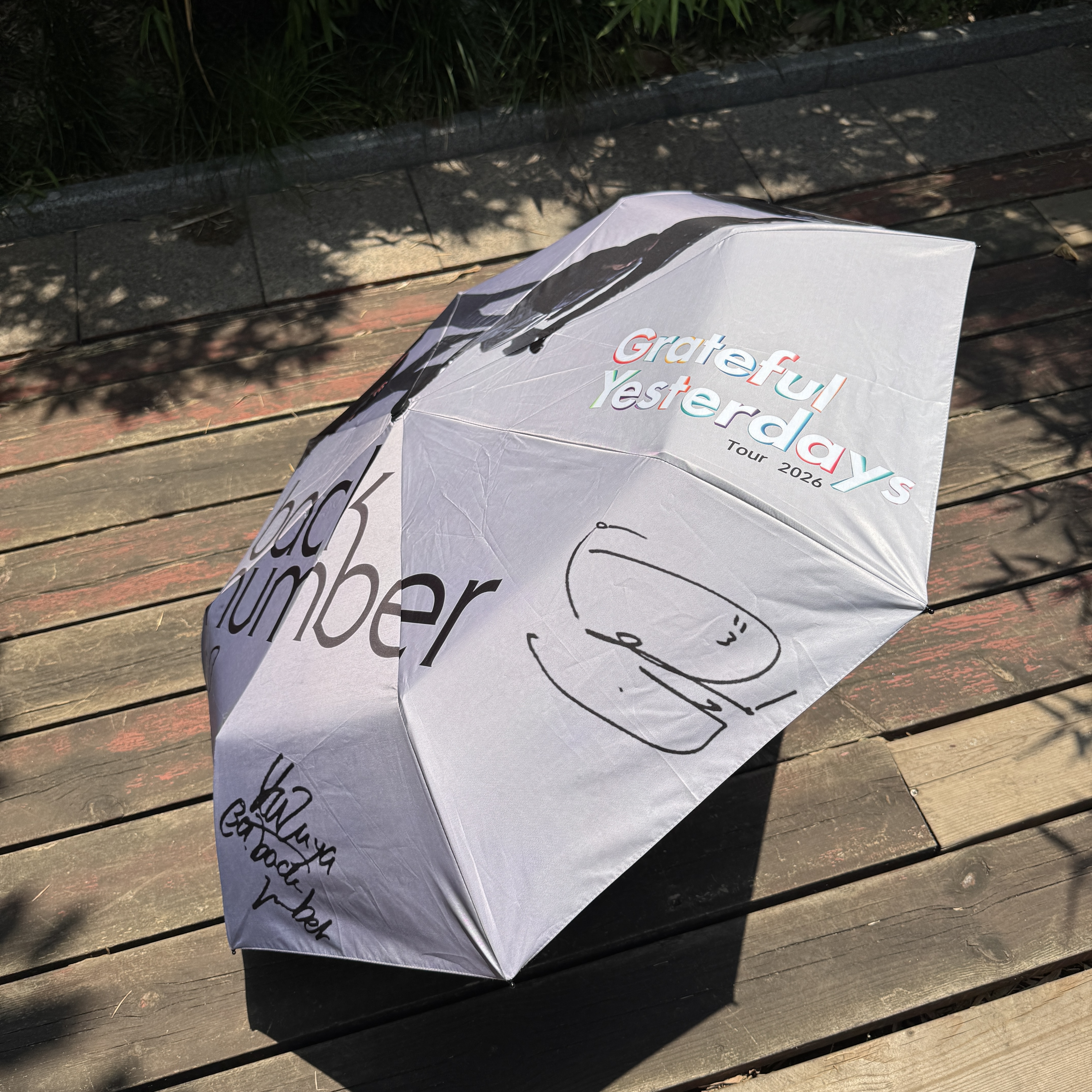 晴雨兼用折りたたみ傘 UVカット自動開閉式【back number】