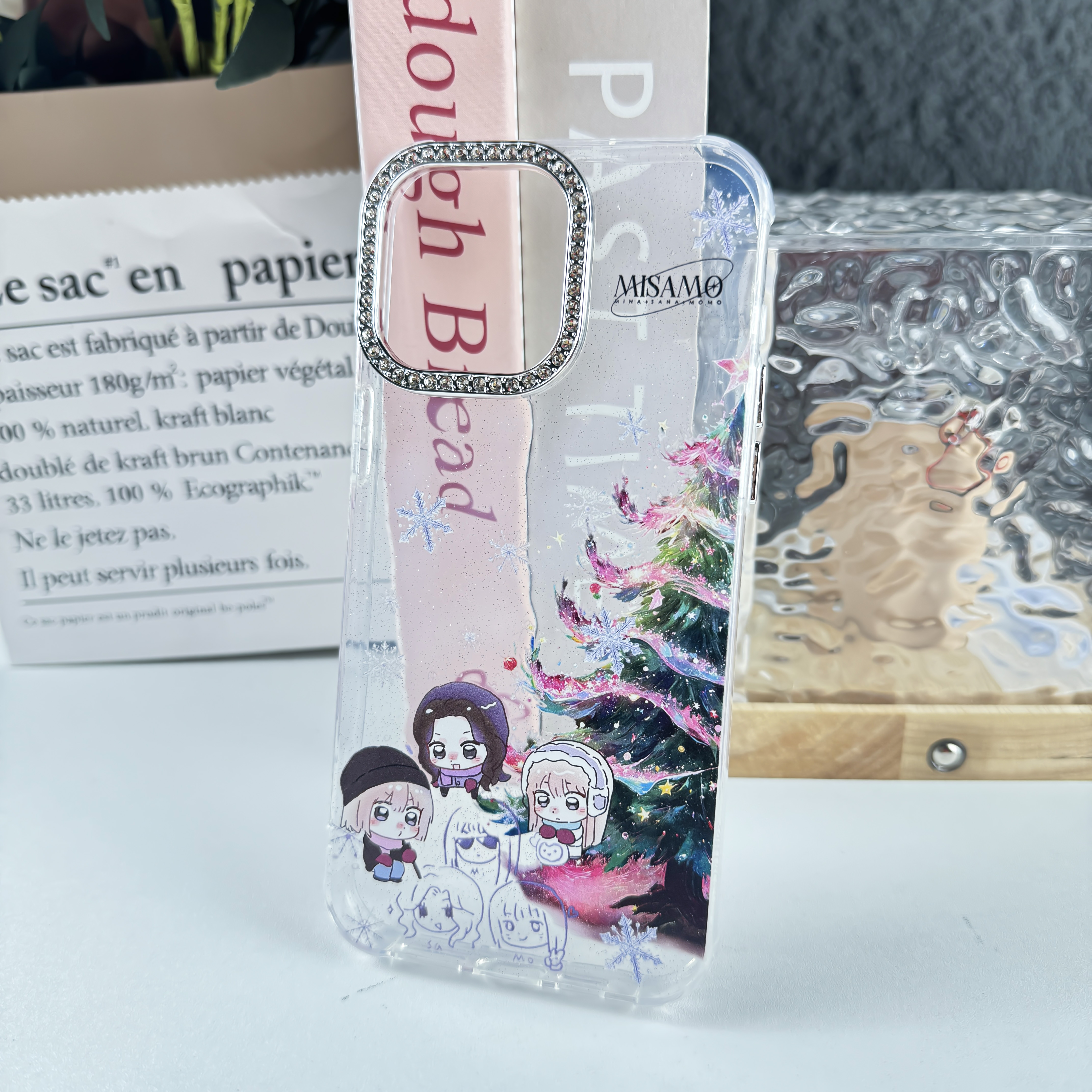 ダイヤモンドレーザーグラデーションスマートフォンケース【MISAMO/TWICE/PLAY】