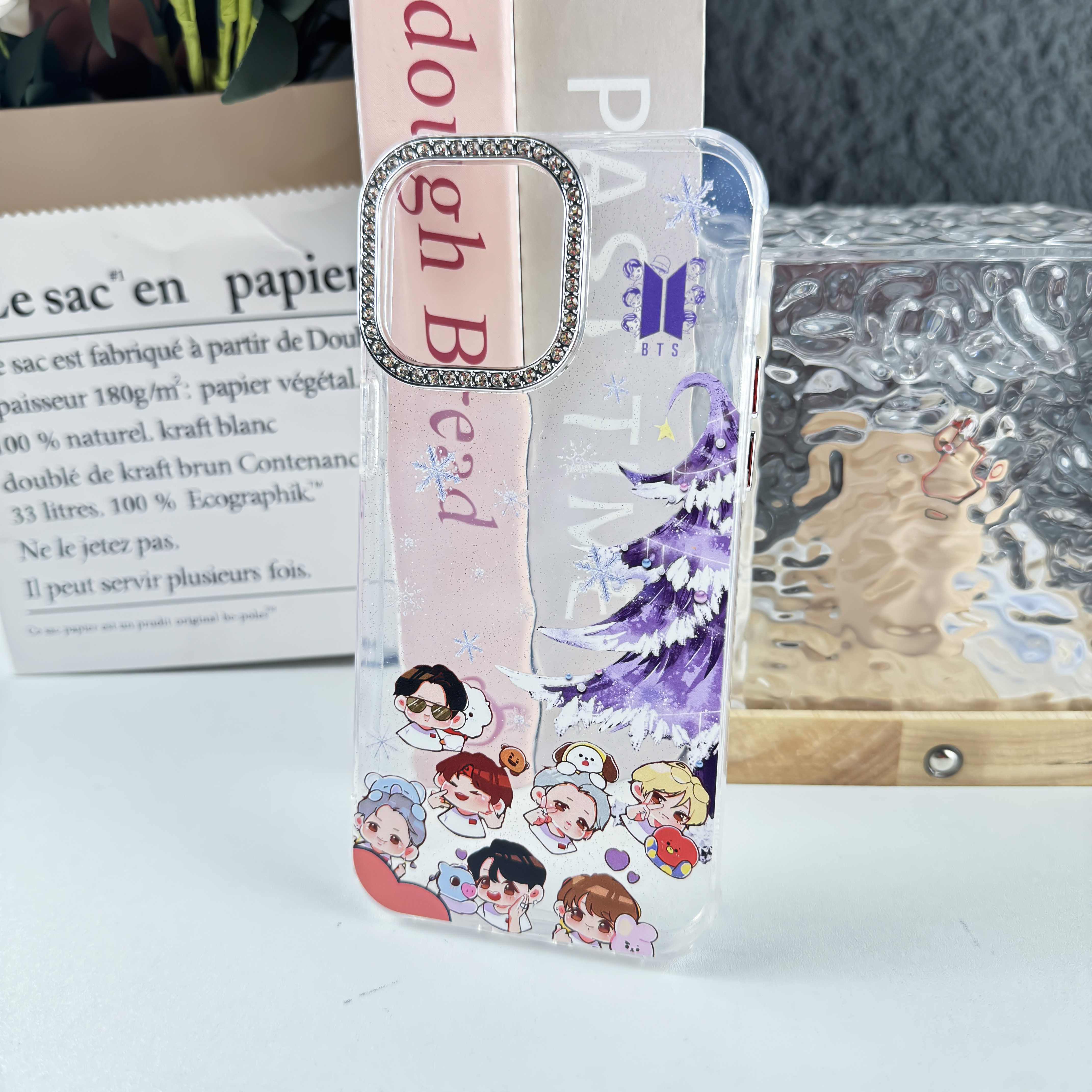 ダイヤモンドレーザーグラデーションスマートフォンケース【BTS】