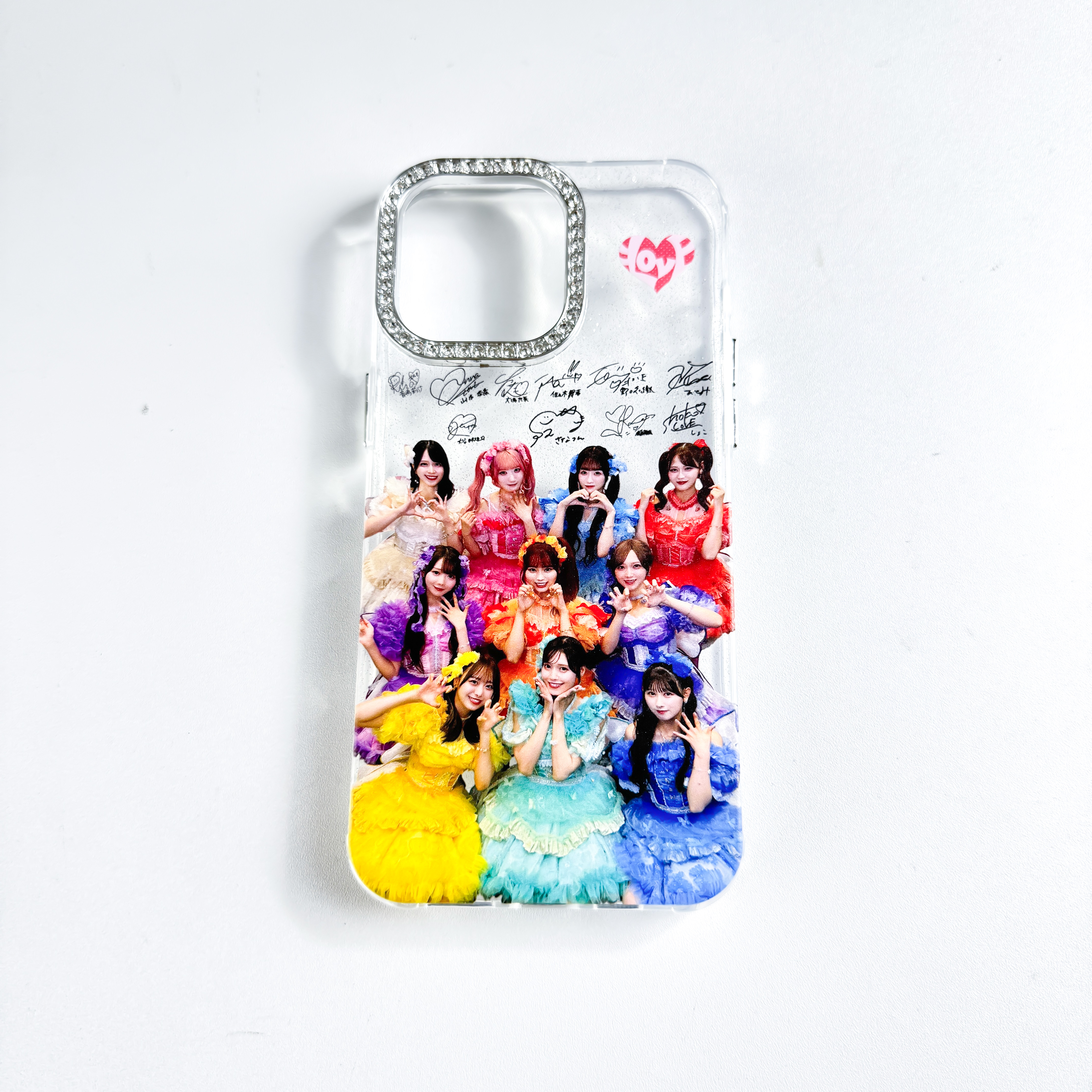 ダイヤモンドレーザーグラデーションスマートフォンケース【イコールラブ=LOVE】-D
