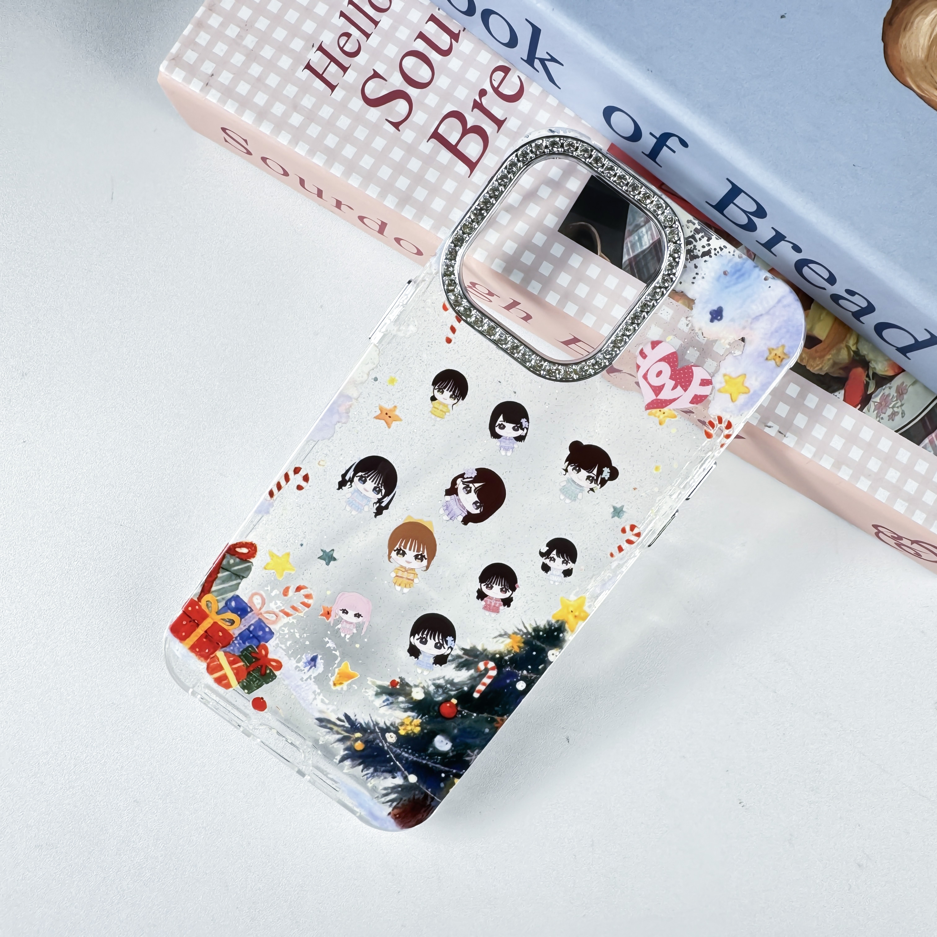 ダイヤモンドレーザーグラデーションスマートフォンケース【イコールラブ=love】