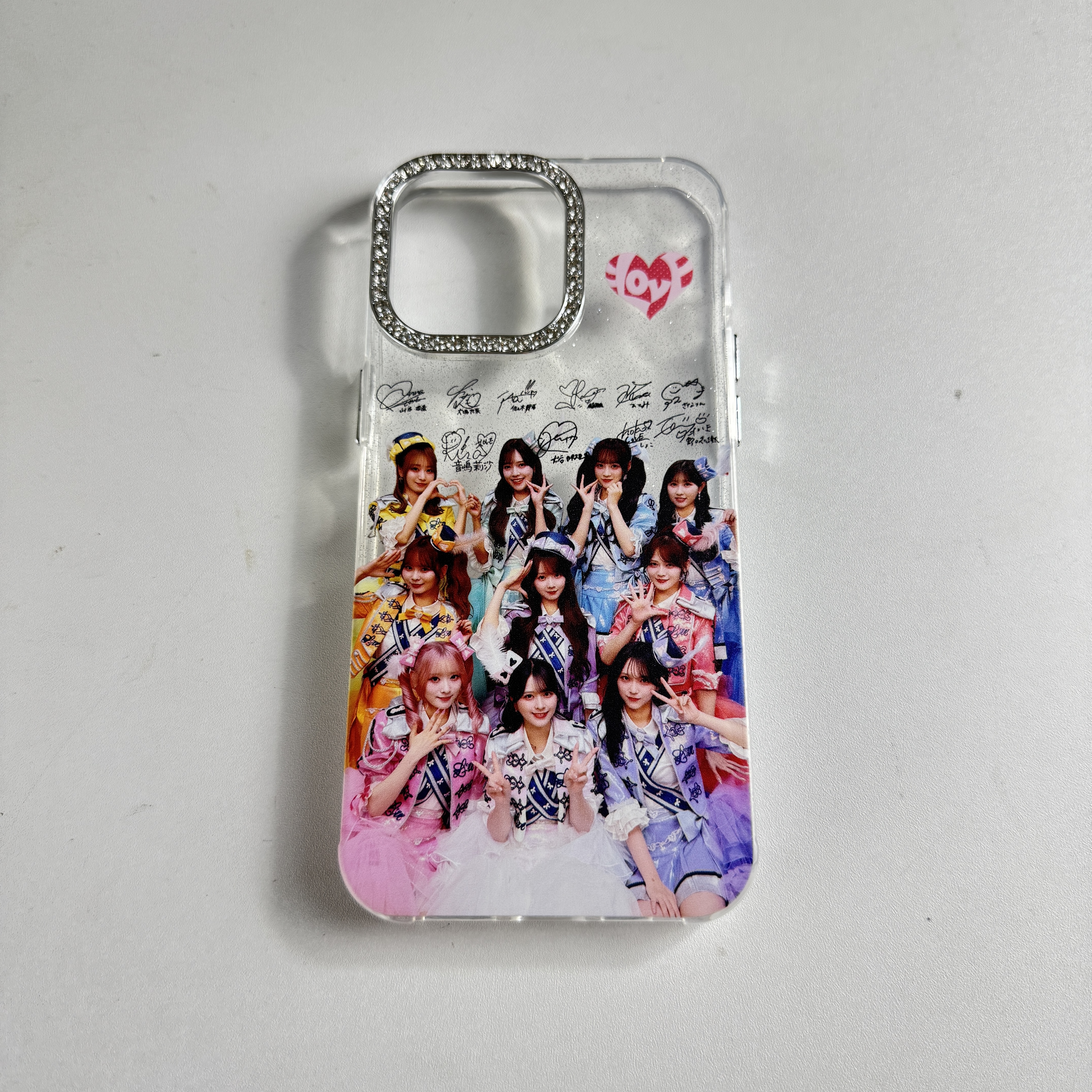 ダイヤモンドレーザーグラデーションスマートフォンケース【イコールラブ=LOVE】-E