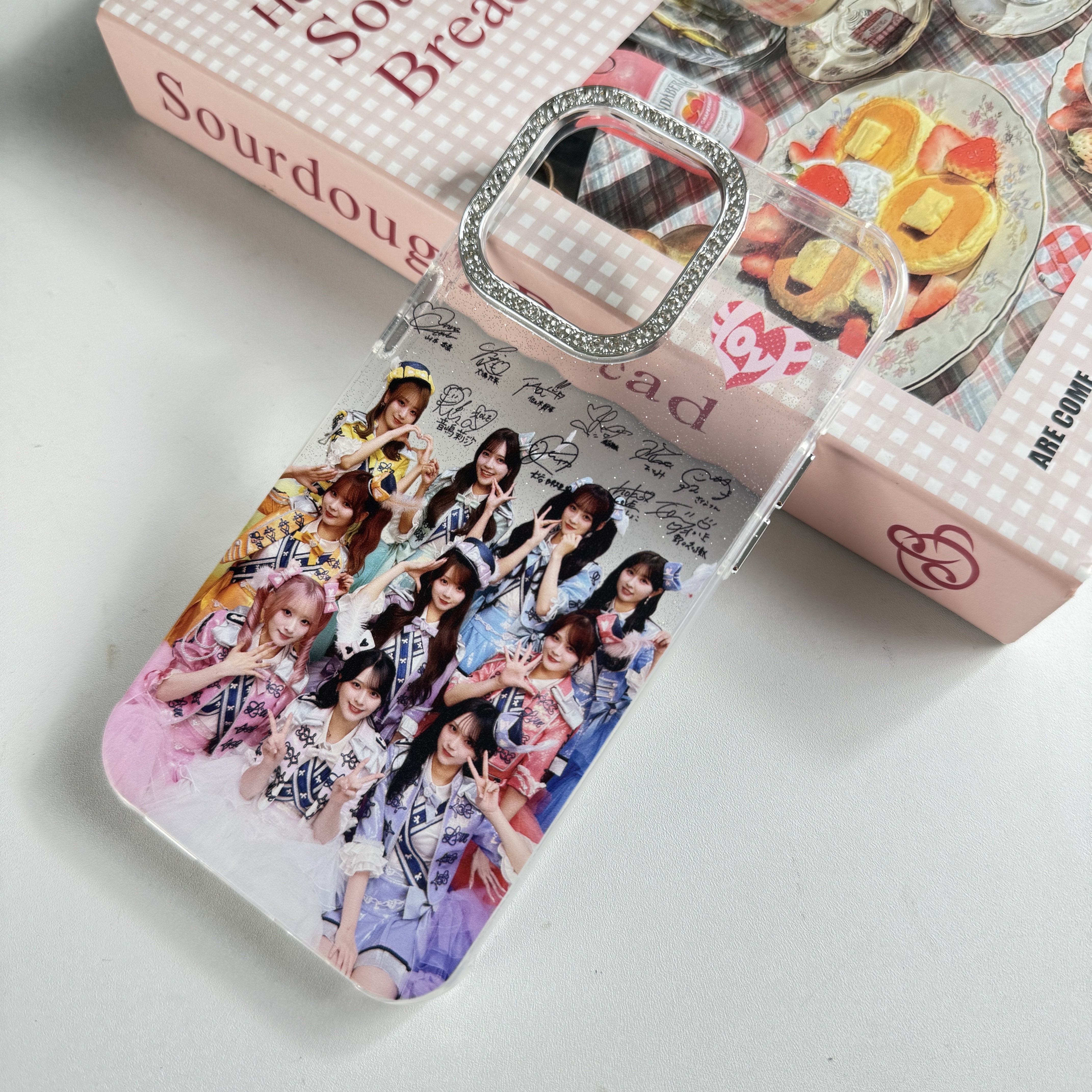 ダイヤモンドレーザーグラデーションスマートフォンケース【イコールラブ=LOVE】-E