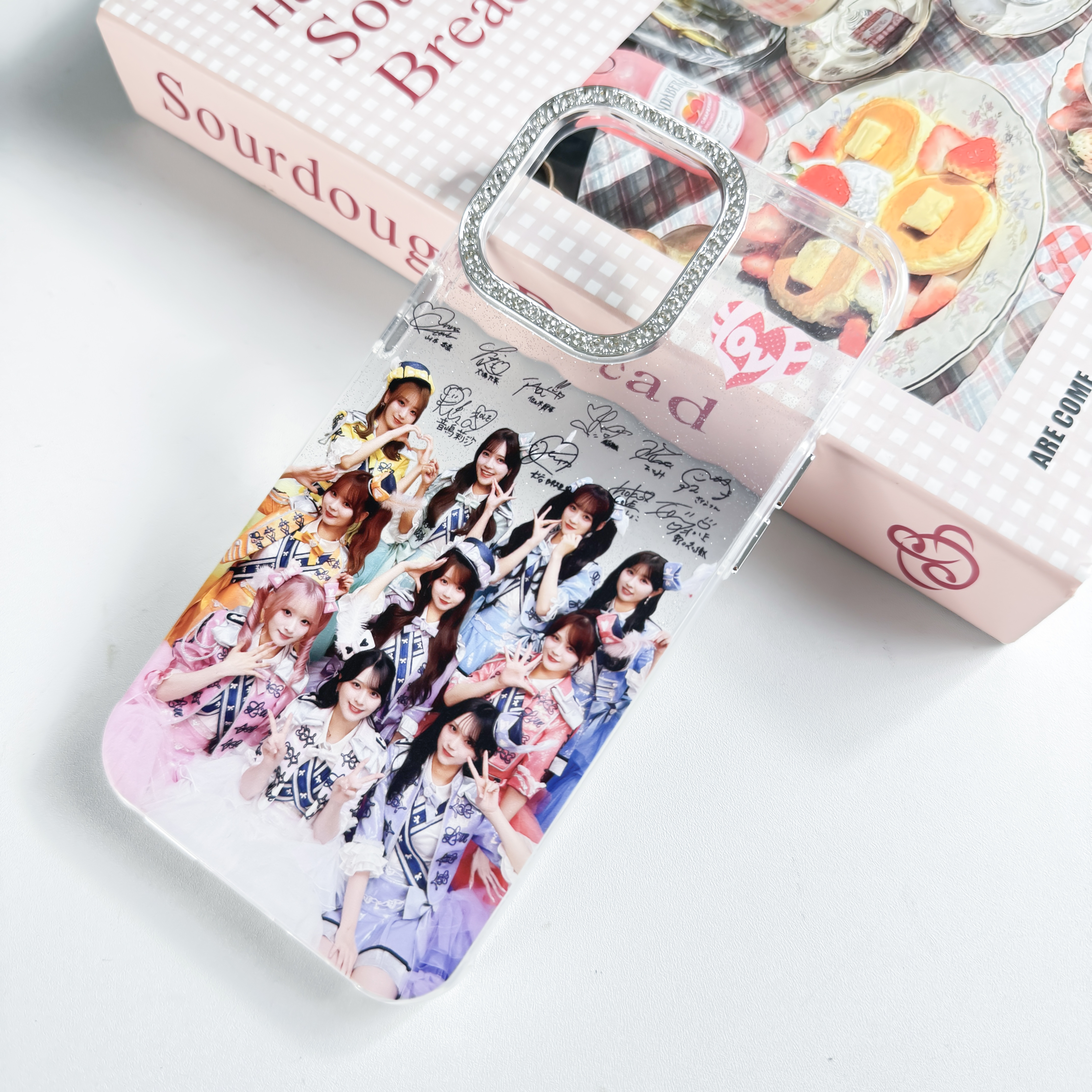 ダイヤモンドレーザーグラデーションスマートフォンケース【イコールラブ=LOVE】-E