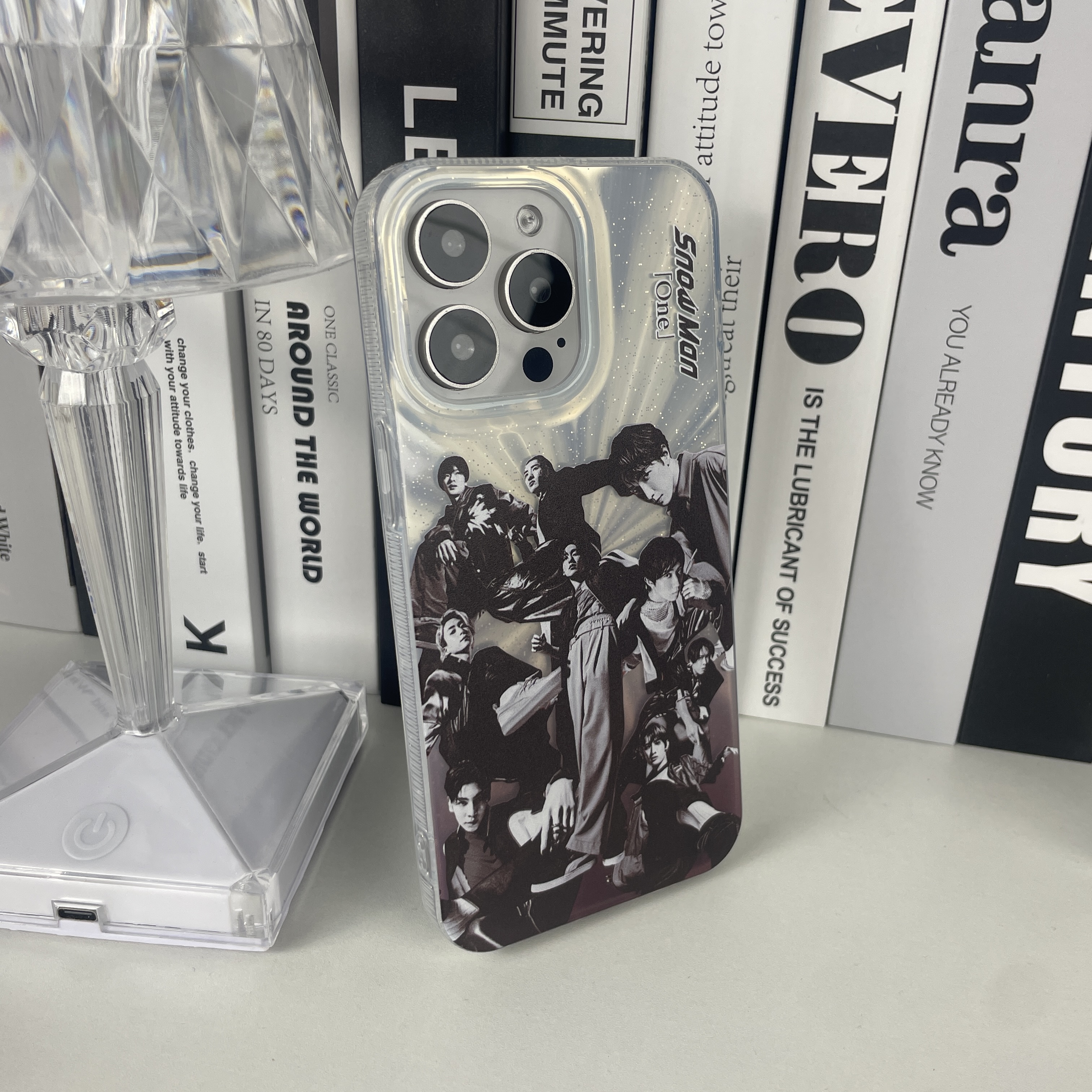 オーロラレーザーグラデーションスマートフォンケース【SnowMan/One】