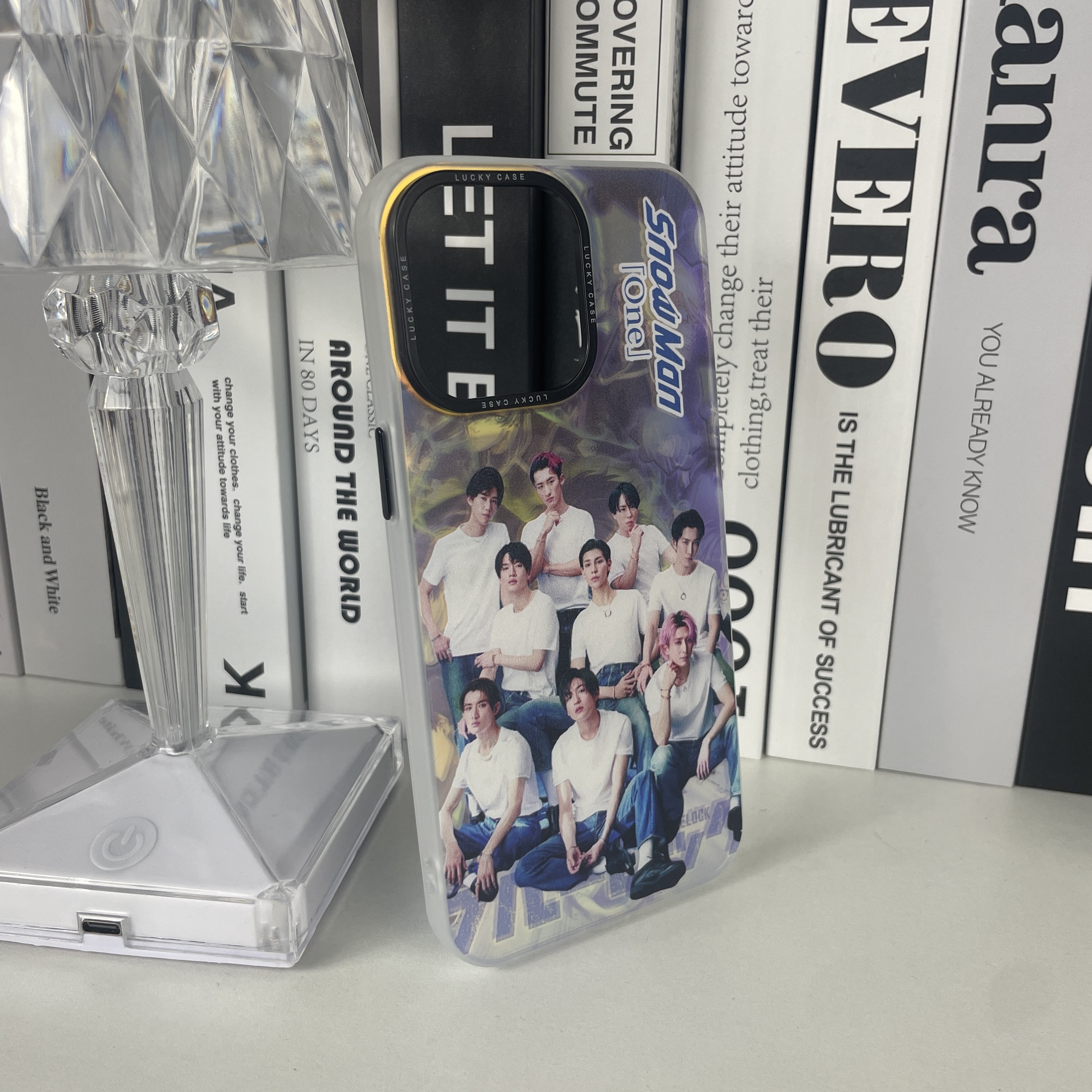 レーザーグラデーションスマートフォンケース【SnowMan/One】