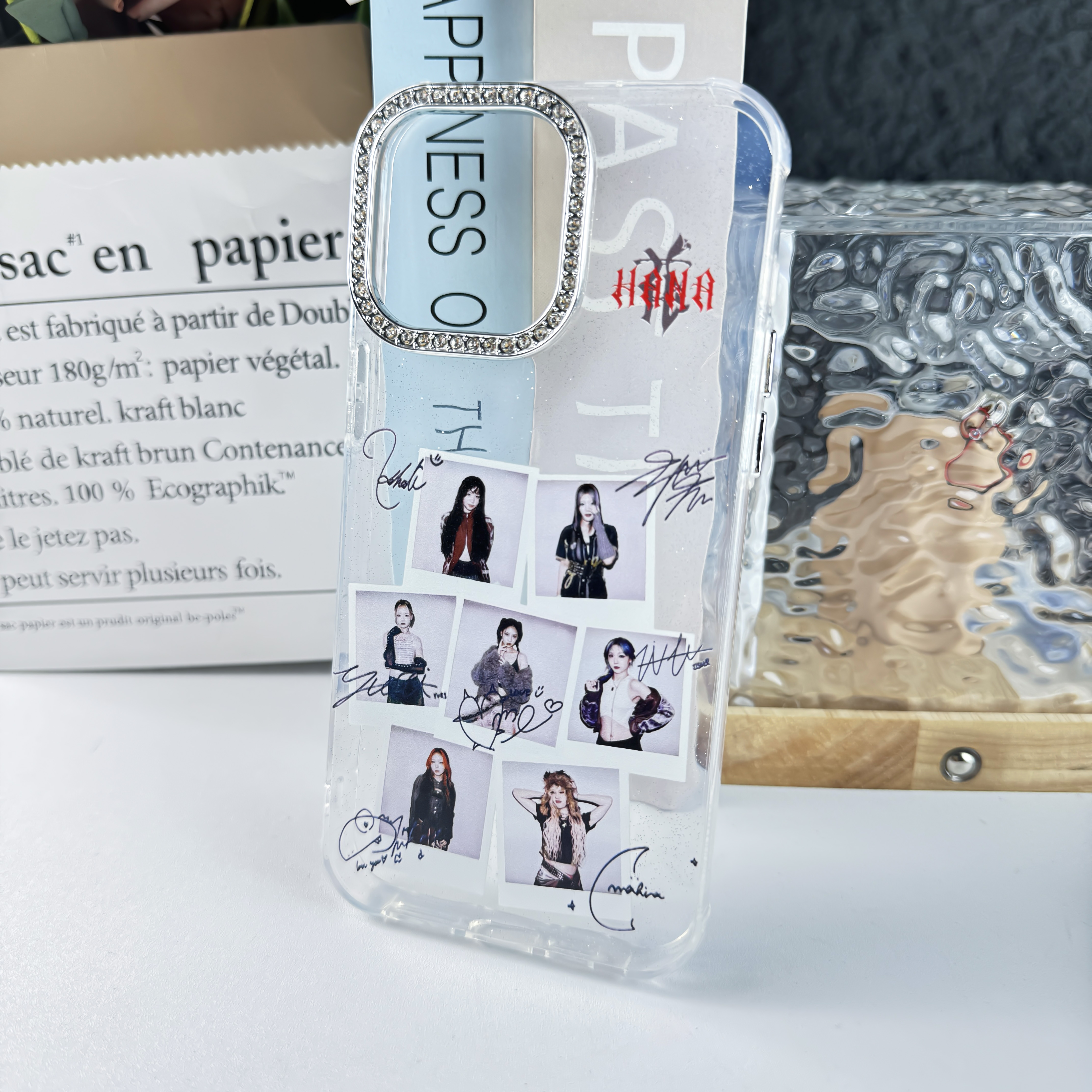 ダイヤモンドレーザーグラデーションスマートフォンケース【HANA】