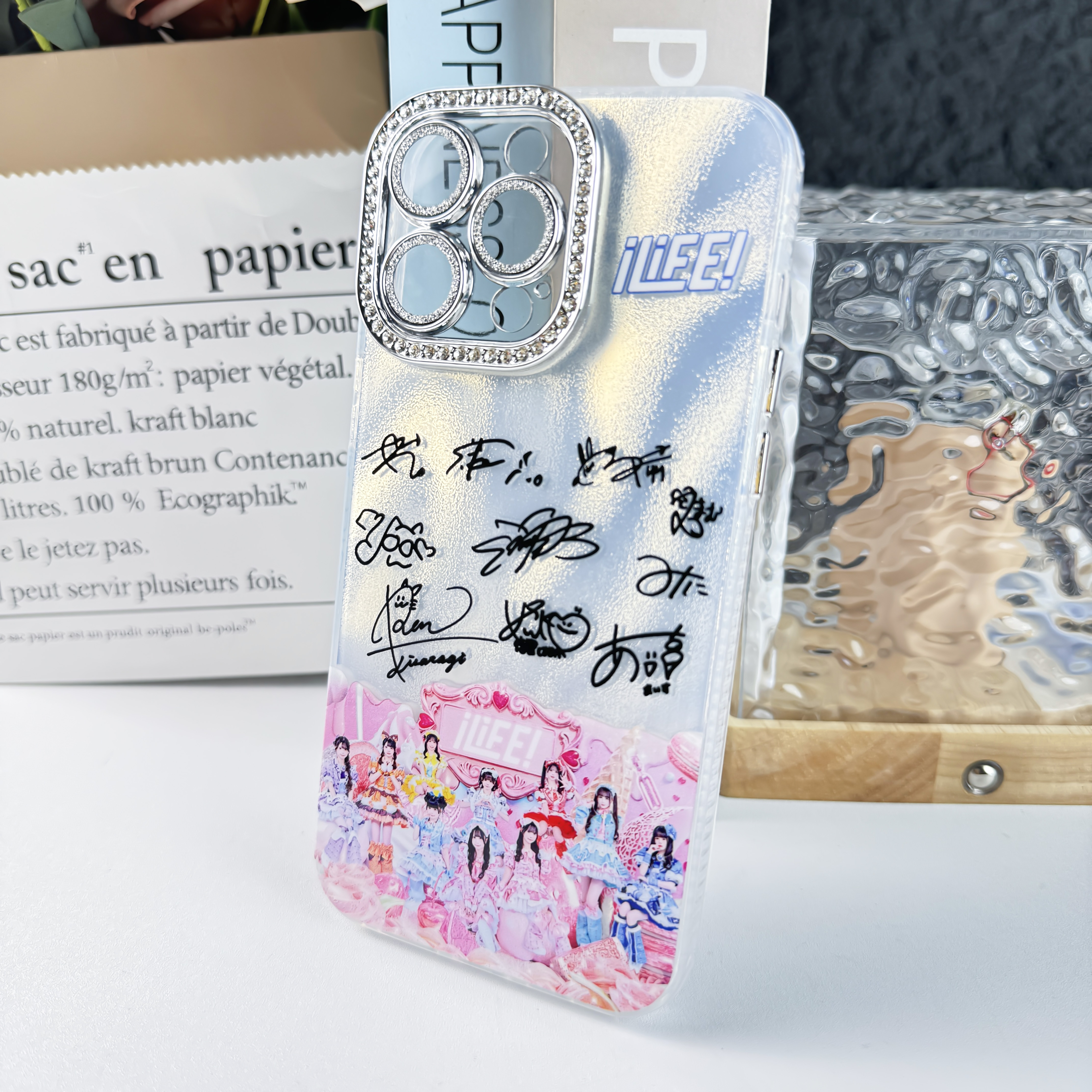 ダイヤモンドレーザーグラデーションスマートフォンケース【iLiFE!/メロメラ】