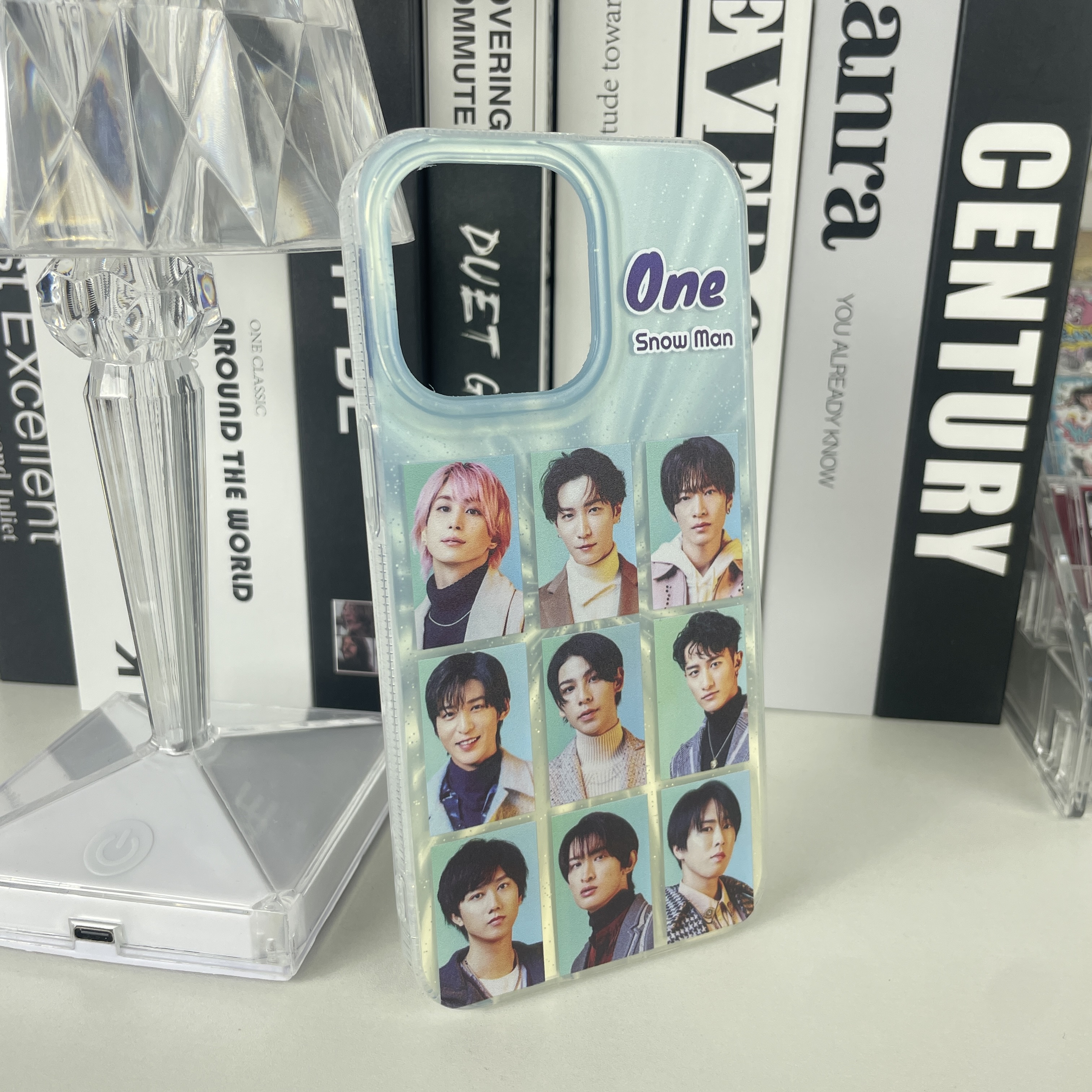 オーロラレーザーグラデーションスマートフォンケース【SnowMan/One】