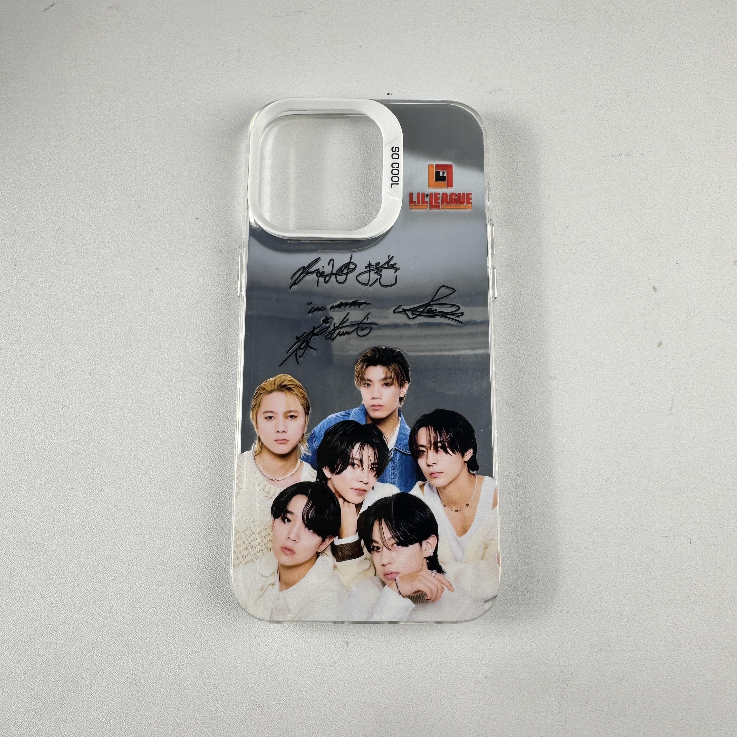 レーザーグラデーションスマートフォンケース-銀【LIL LEAGUE/真夏ノ花火】-YITOTO™推し活がもっと楽しくなる