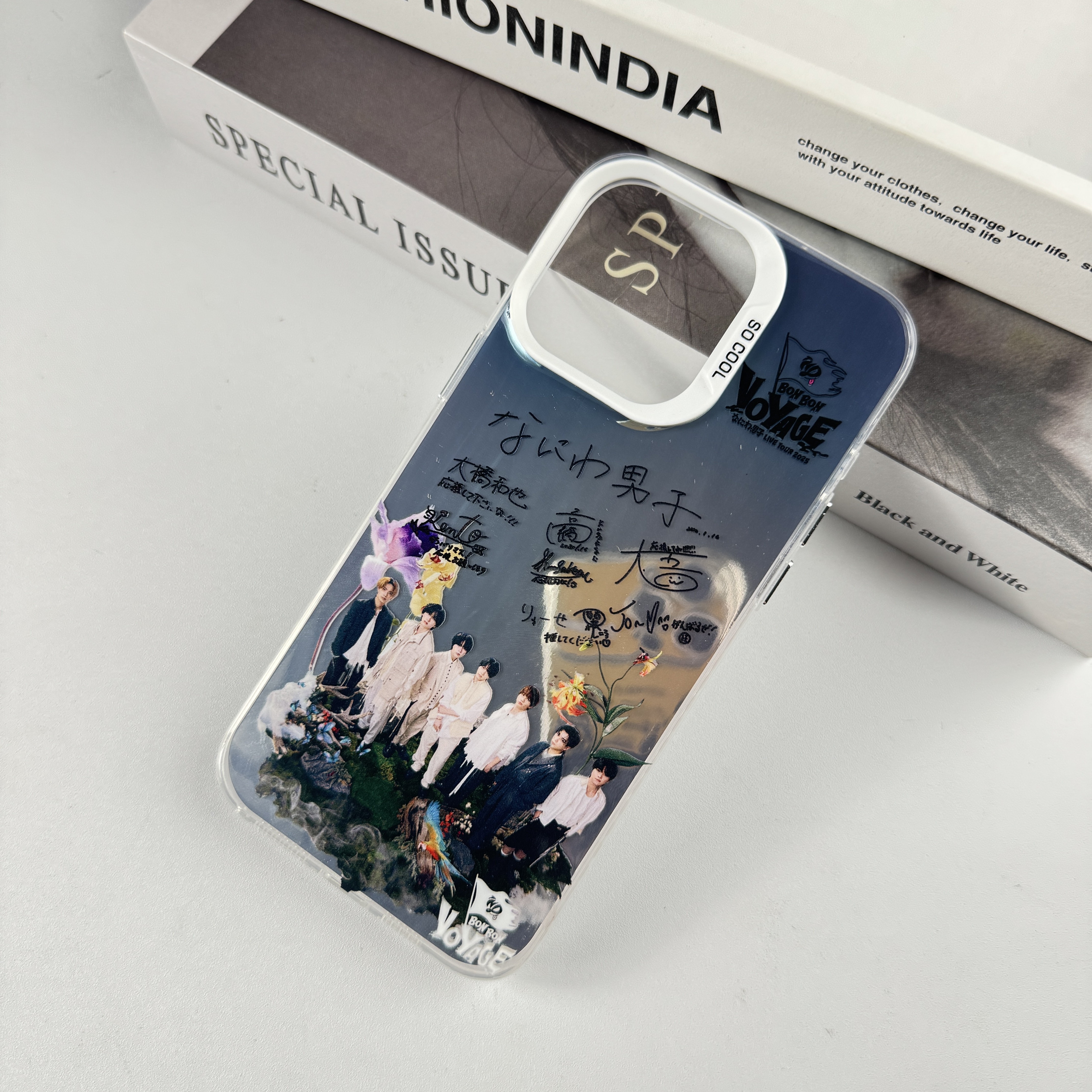 レーザーグラデーションスマートフォンケース-銀【なにわ男子】-YITOTO™推し活がもっと楽しくなる