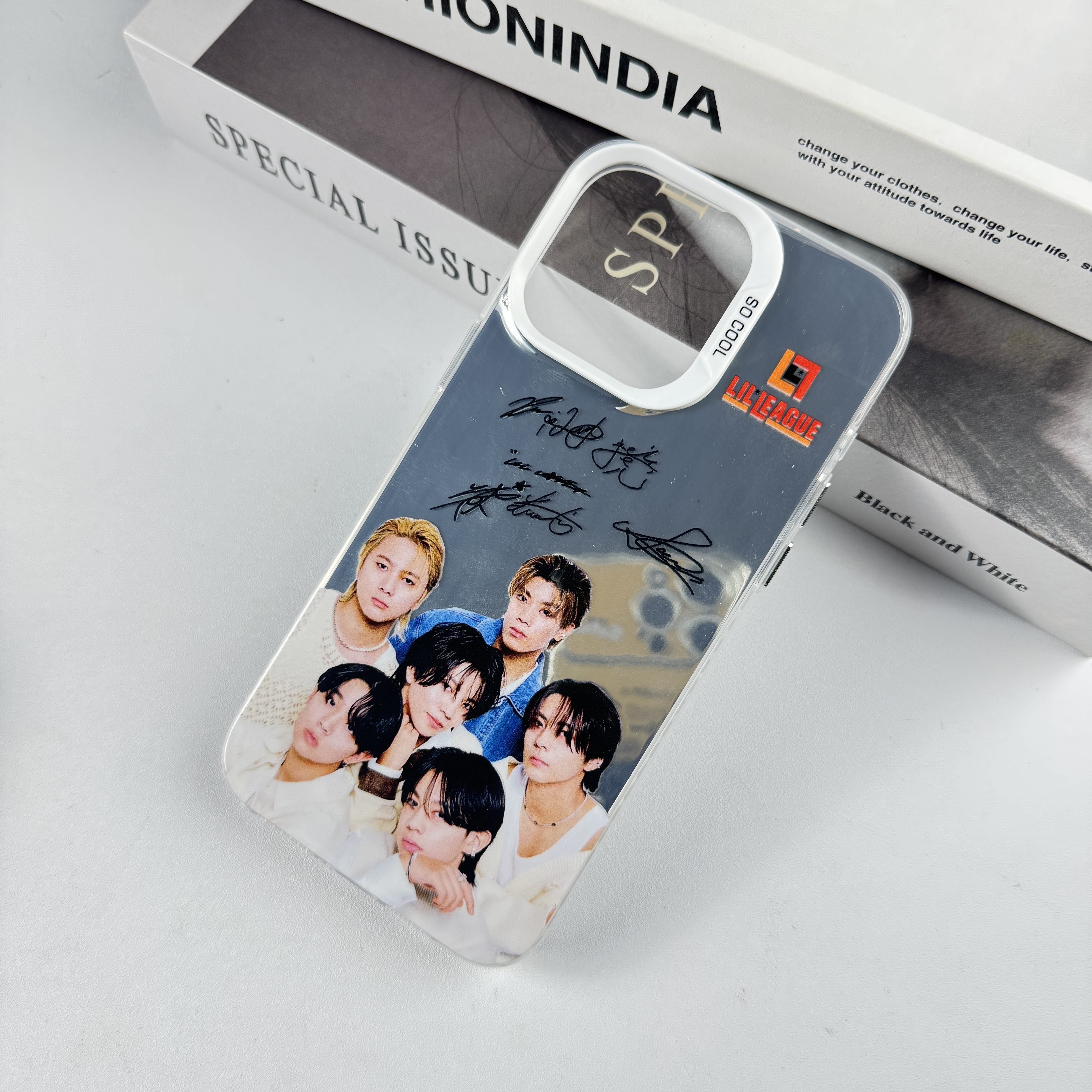 レーザーグラデーションスマートフォンケース-銀【LIL LEAGUE/真夏ノ花火】-YITOTO™推し活がもっと楽しくなる