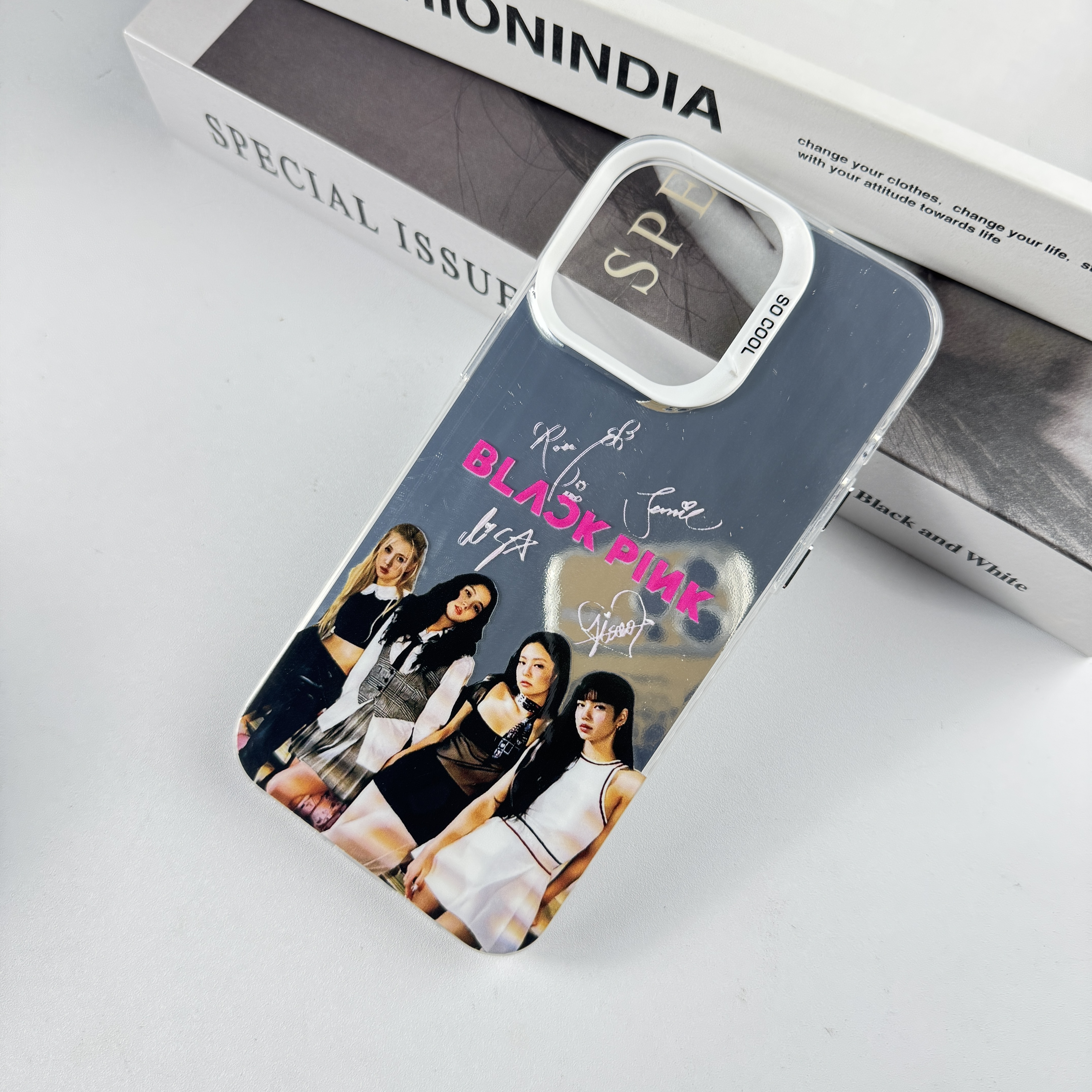 レーザーグラデーションスマートフォンケース-銀【BLACKPINK/Jump】-YITOTO™推し活がもっと楽しくなる