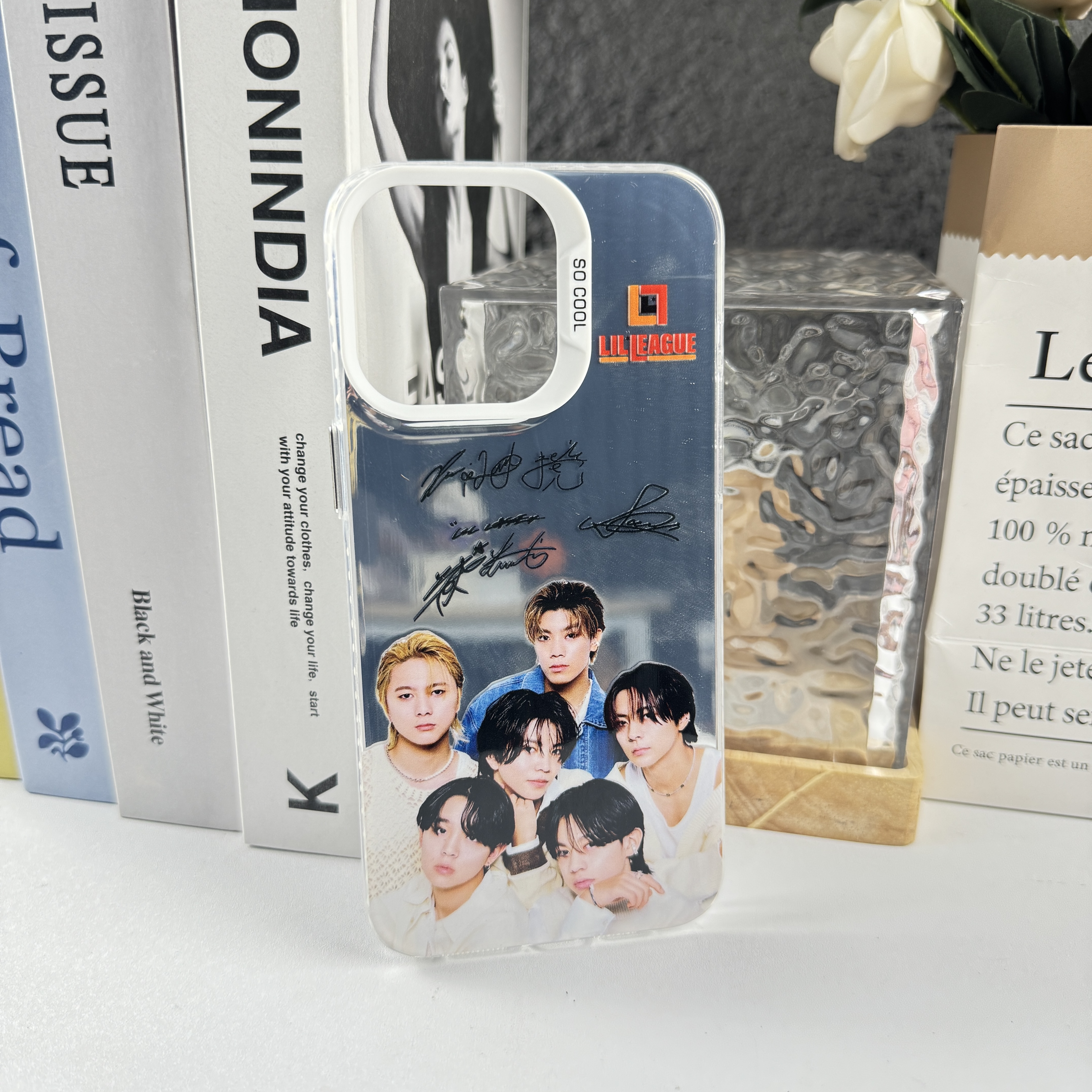 レーザーグラデーションスマートフォンケース-銀【LIL LEAGUE/真夏ノ花火】-YITOTO™推し活がもっと楽しくなる