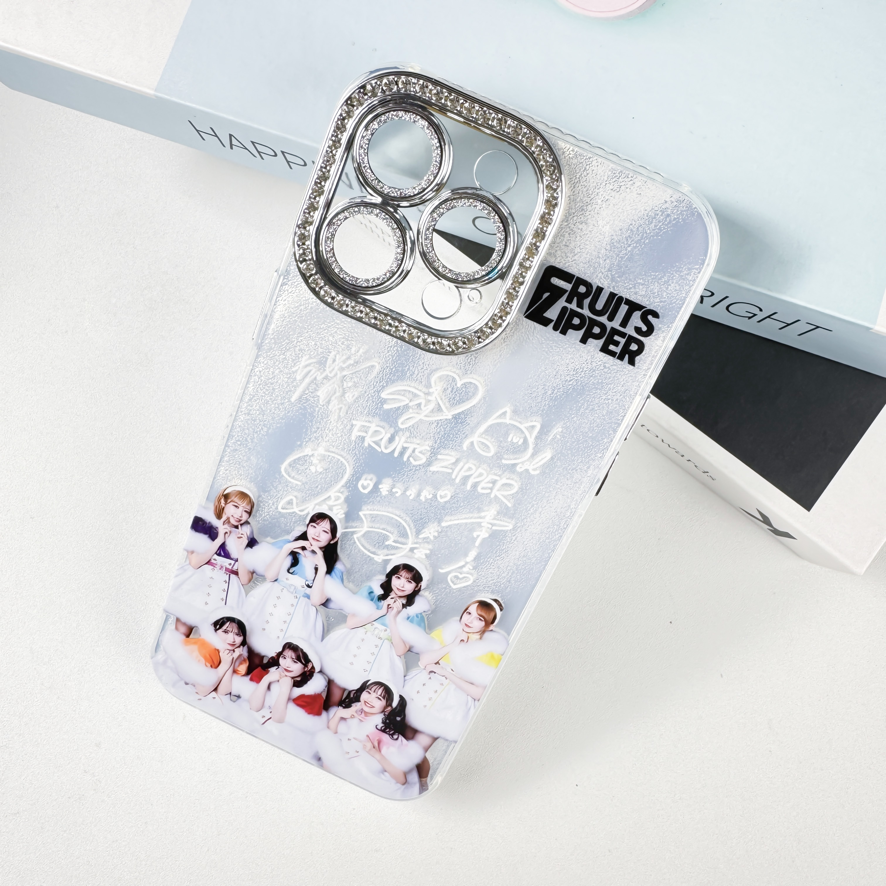 ダイヤモンドレーザーグラデーションスマートフォンケース【FRUITS ZIPPER】
