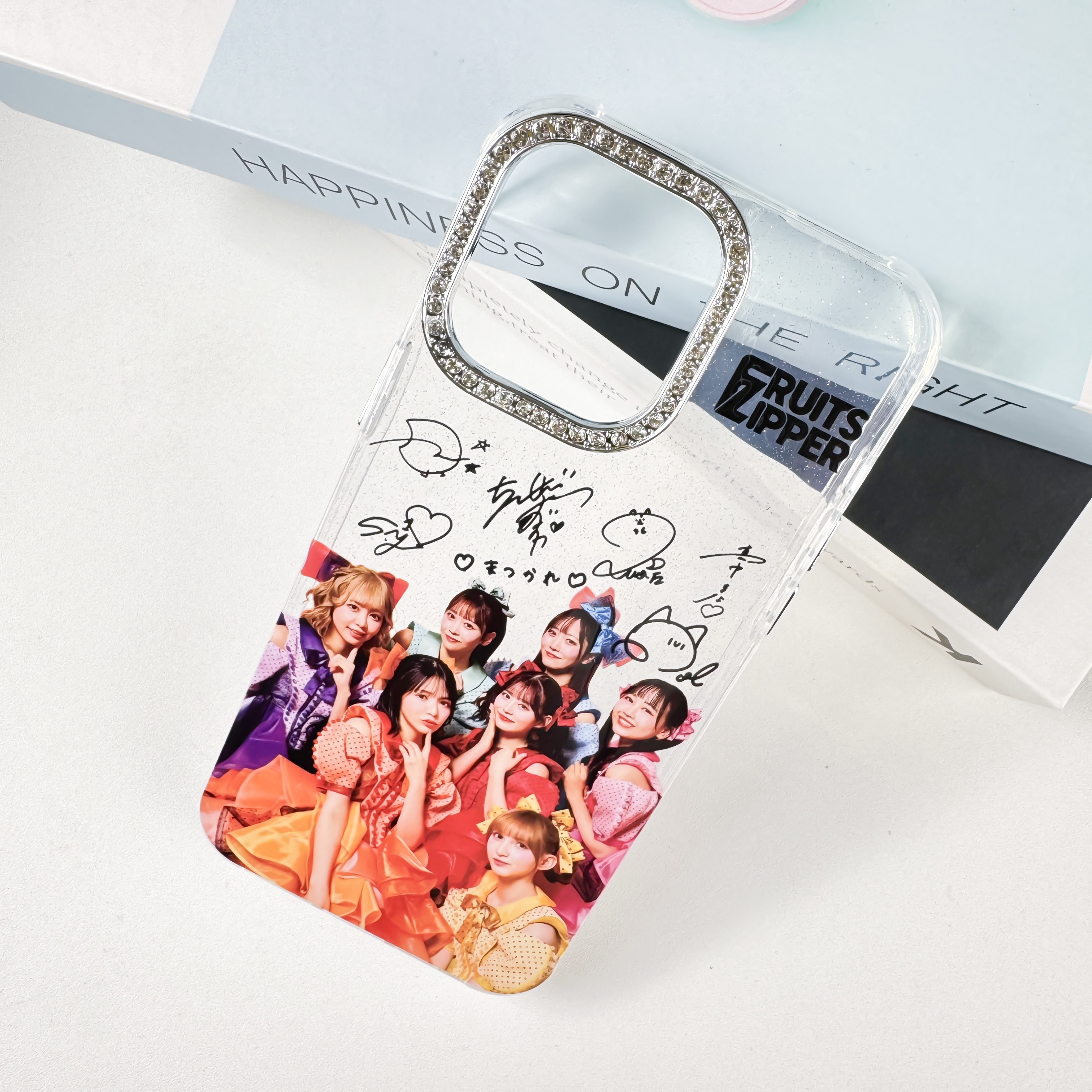 ダイヤモンドレーザーグラデーションスマートフォンケース【FRUITS ZIPPER】