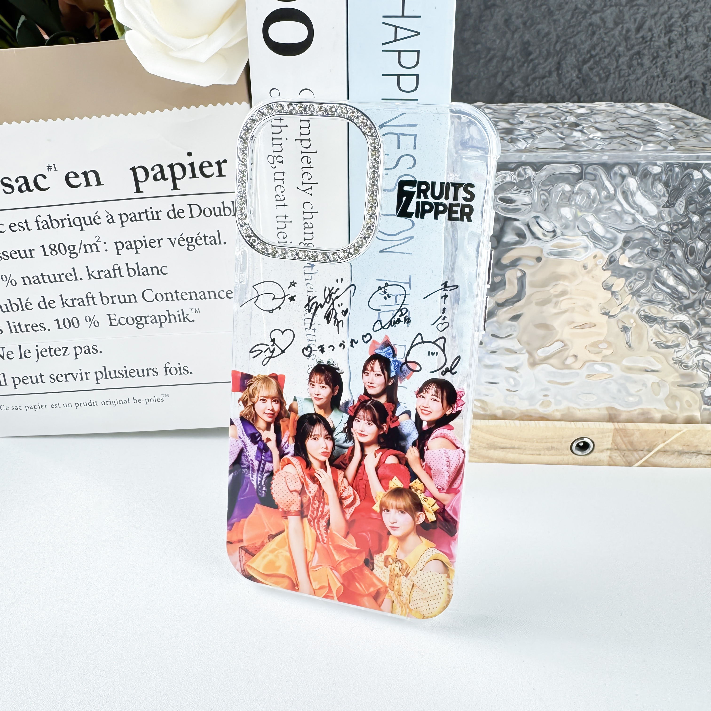 ダイヤモンドレーザーグラデーションスマートフォンケース【FRUITS ZIPPER】