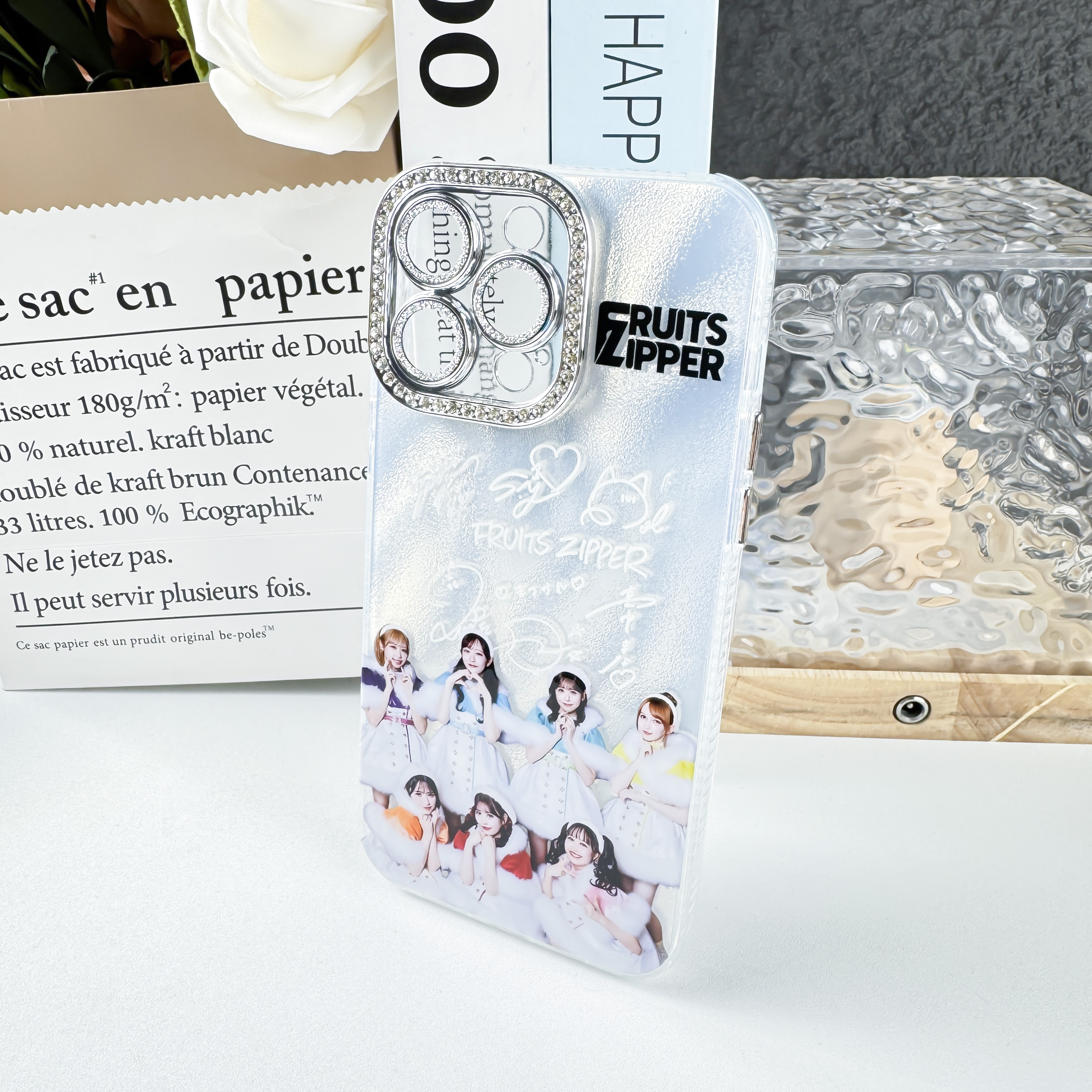 ダイヤモンドレーザーグラデーションスマートフォンケース【FRUITS ZIPPER】