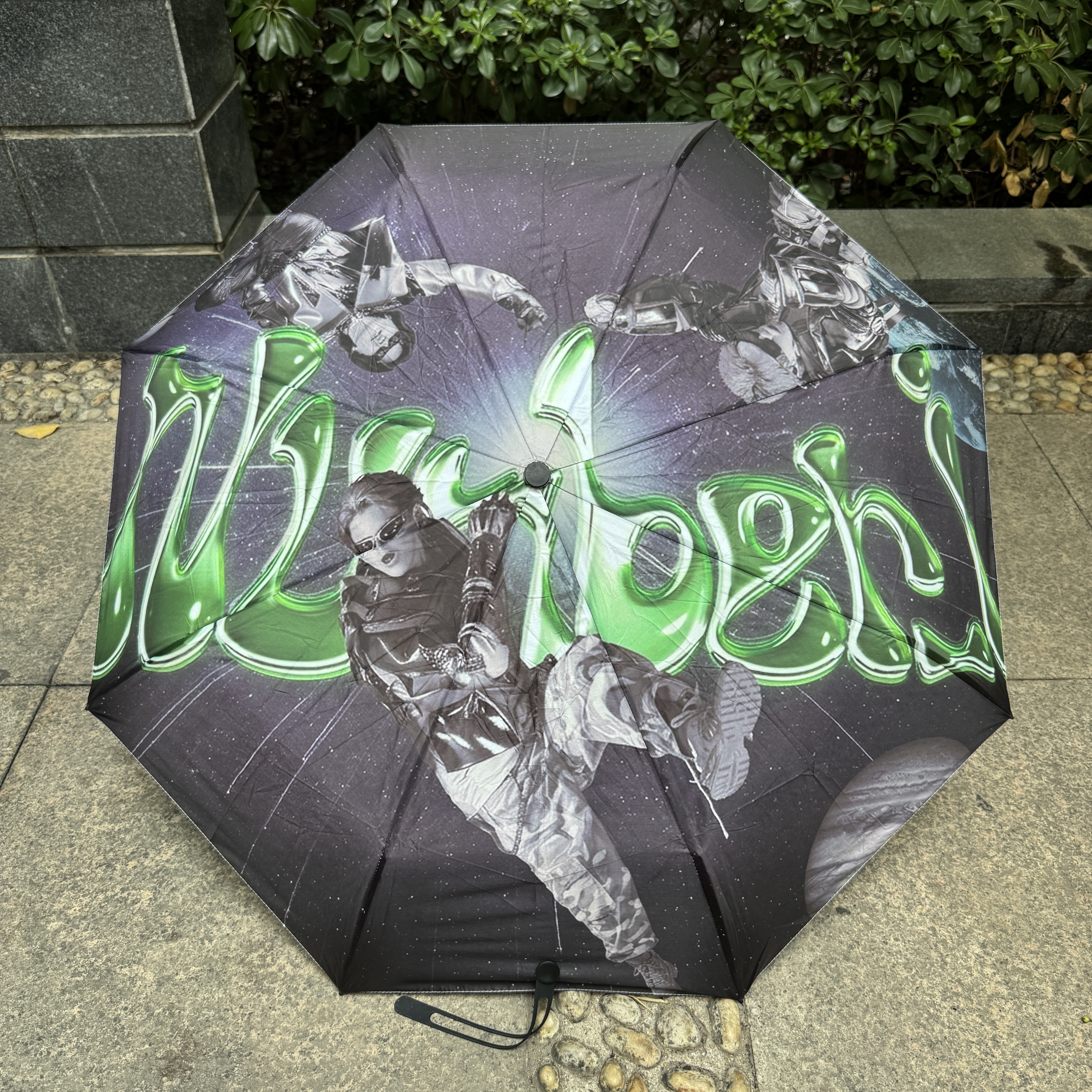 晴雨兼用折りたたみ傘 UVカット自動開閉式【NUMBER_i】-B