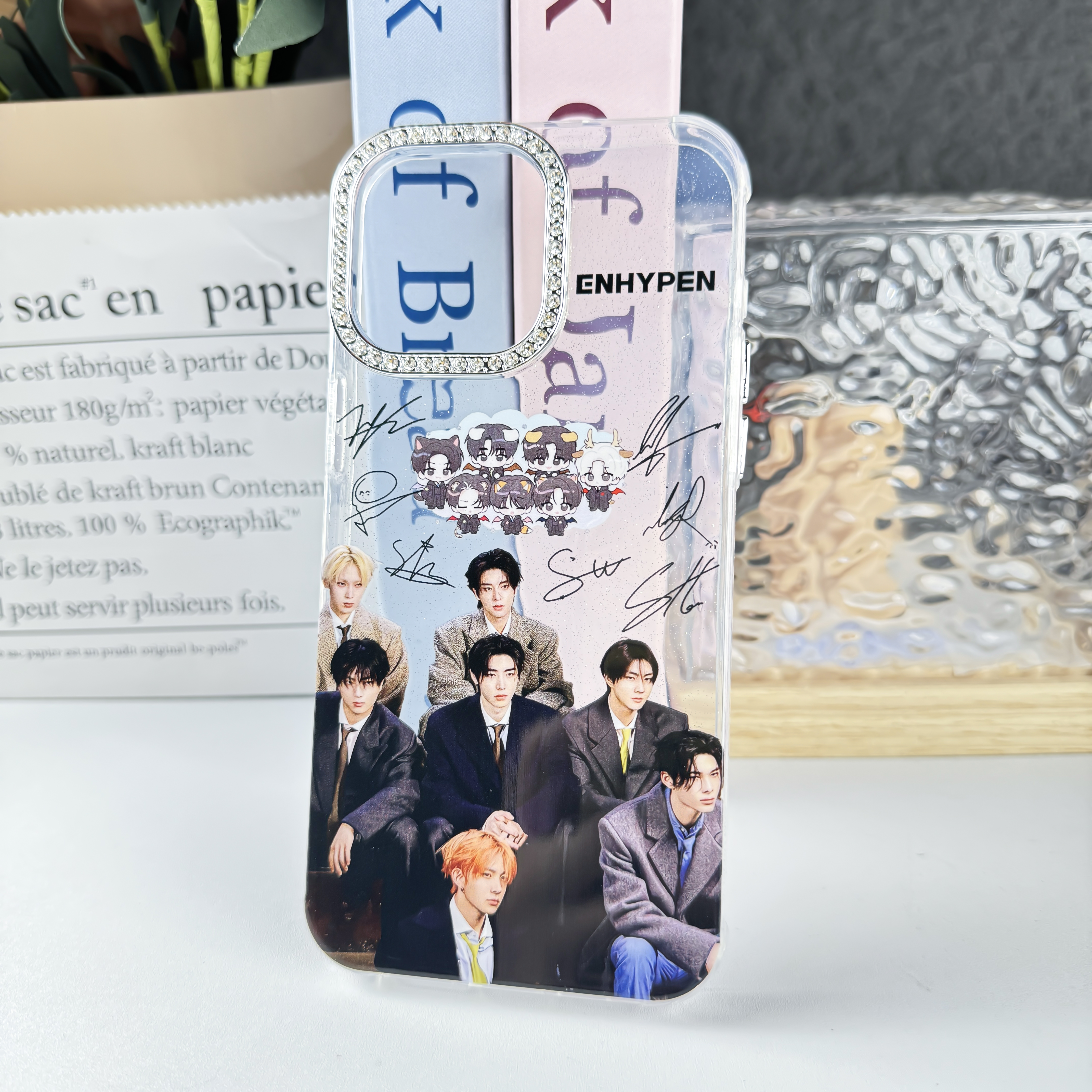 ダイヤモンドレーザーグラデーションスマートフォンケース【ENHYPEN/THE SIN : VANISH】