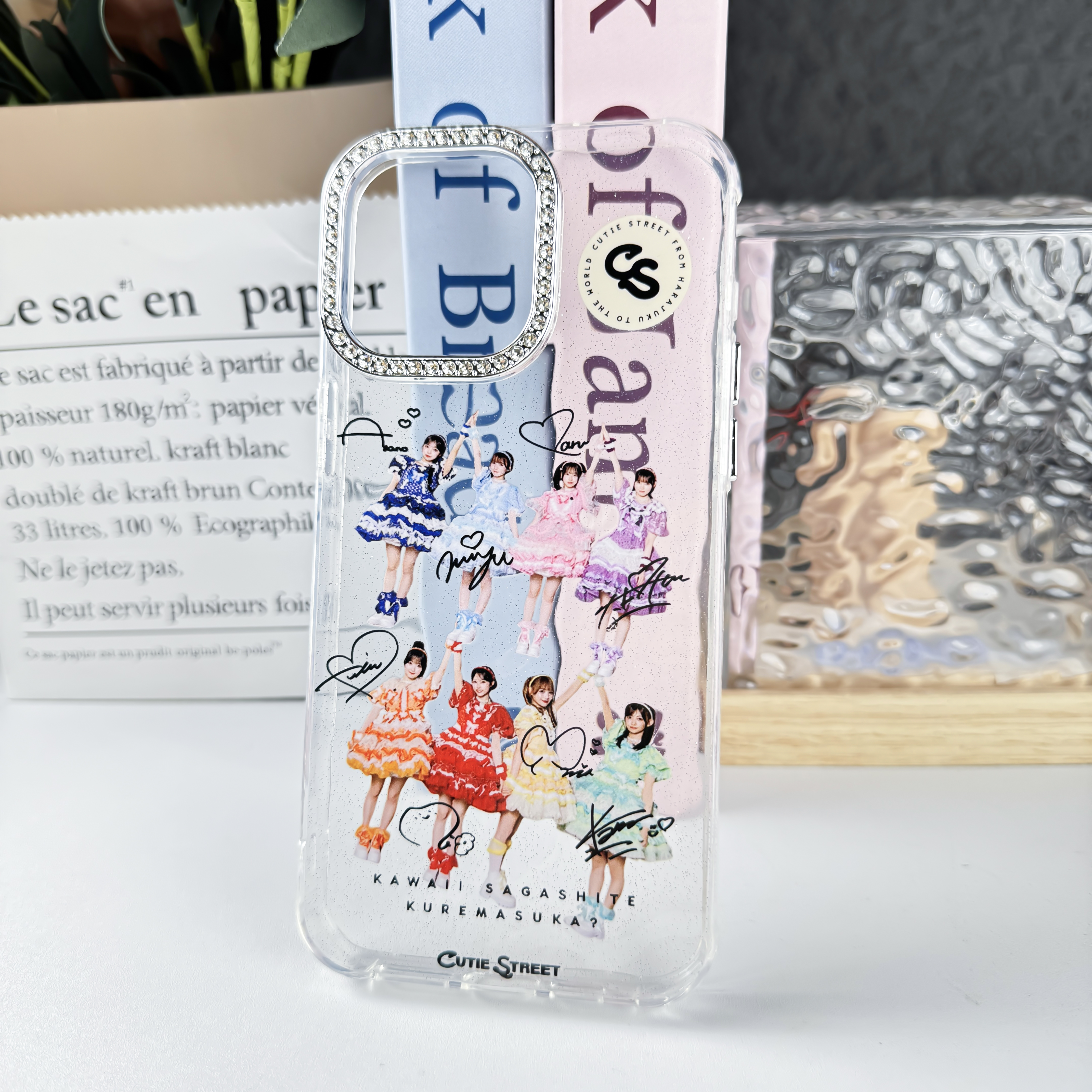 ダイヤモンドレーザーグラデーションスマートフォンケース【CUTIE STREET】