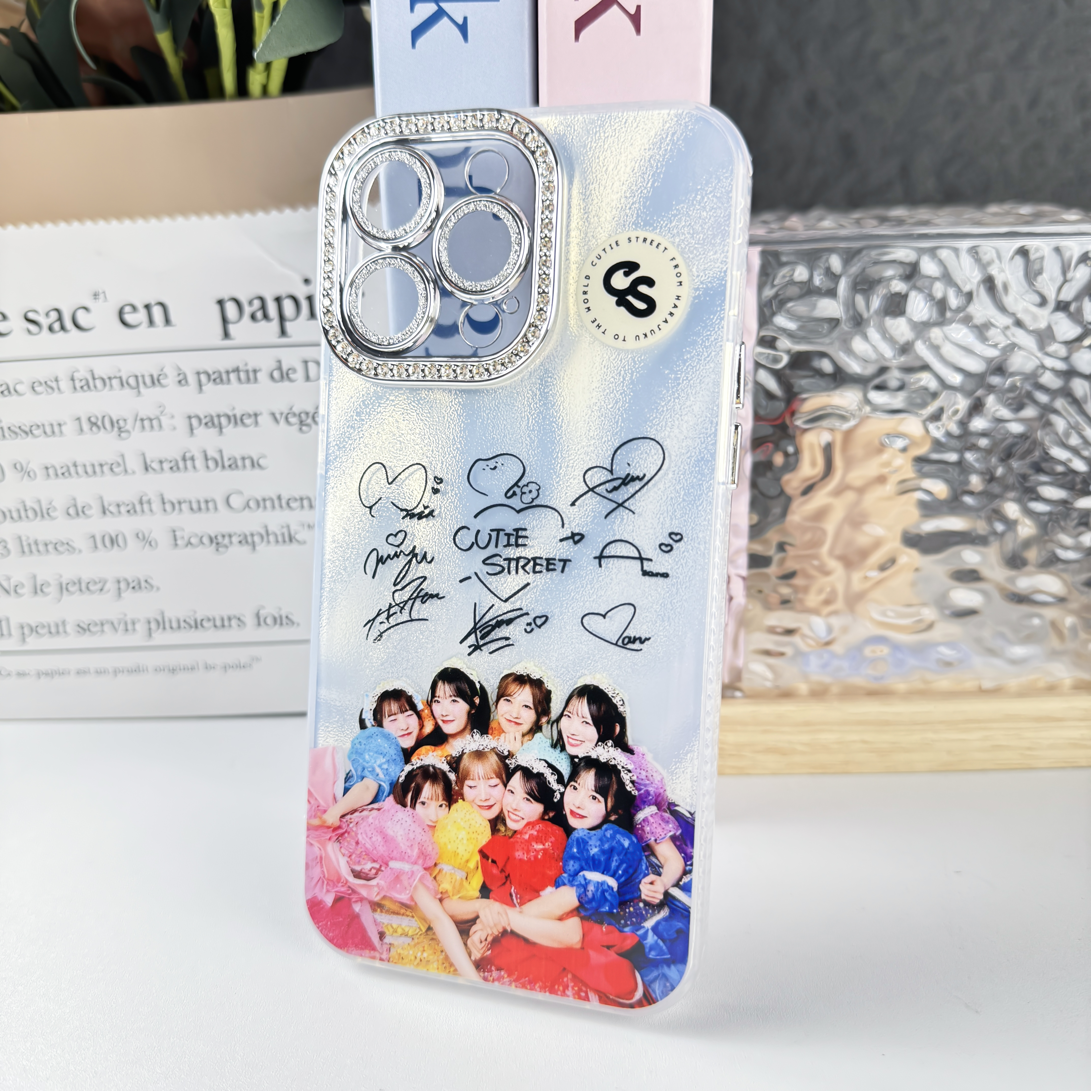 ダイヤモンドレーザーグラデーションスマートフォンケース【CUTIE STREET】