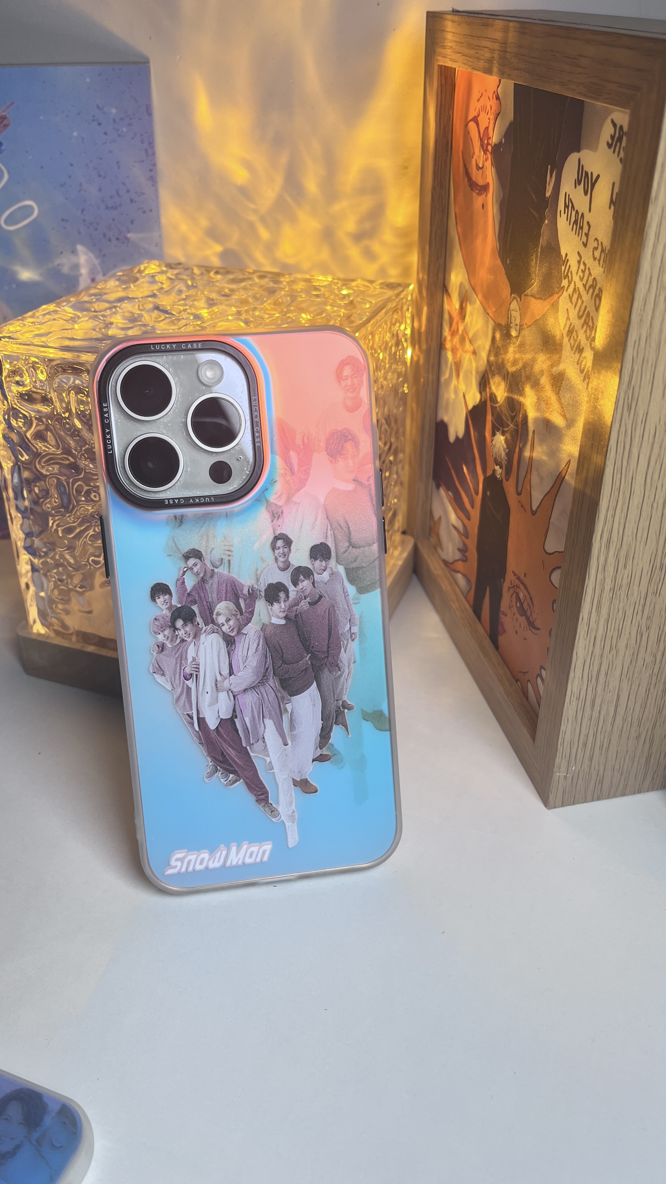 レーザーグラデーションスマートフォンケース【SnowMan】4種類