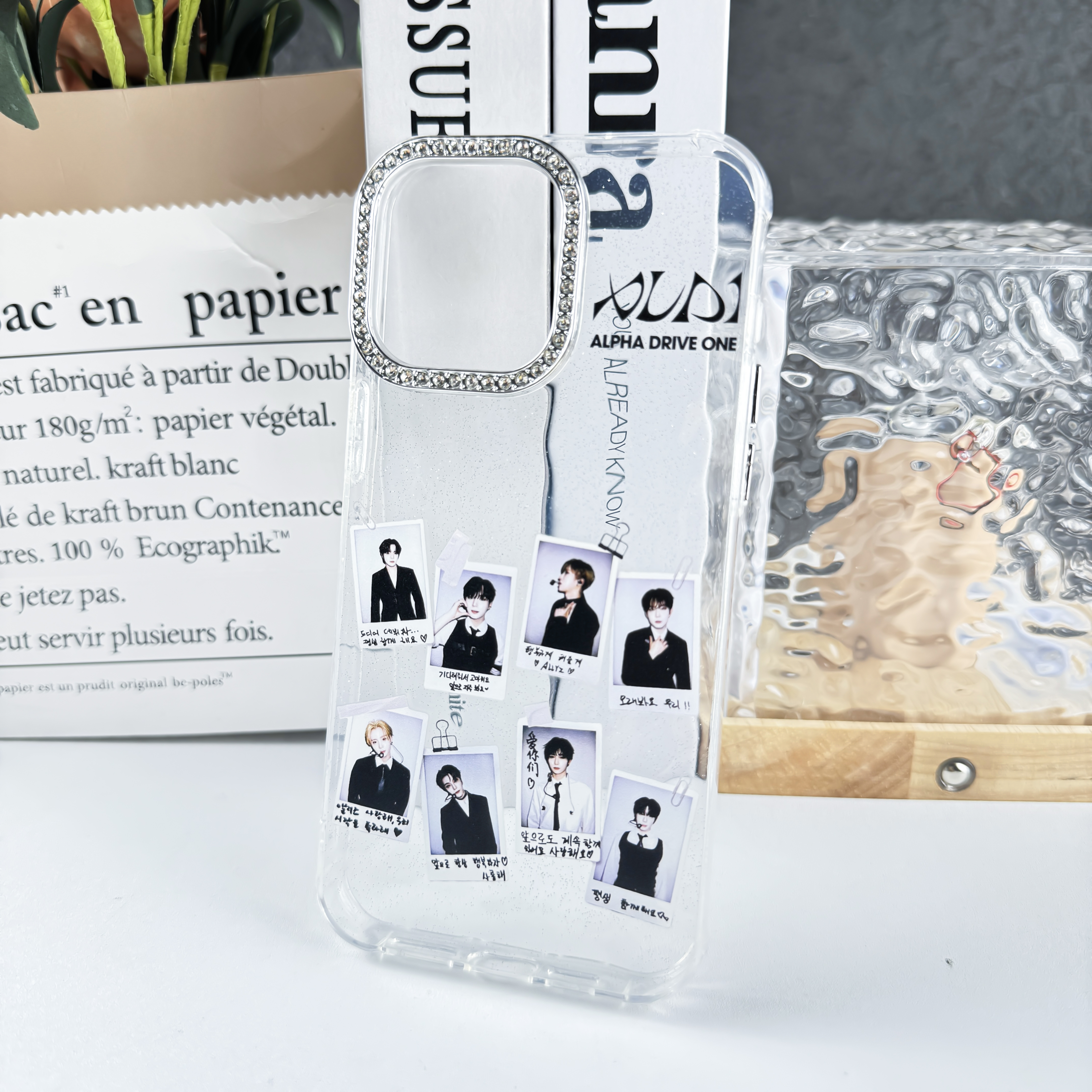 ダイヤモンドレーザーグラデーションスマートフォンケース【ALPHA DRIVE ONE】