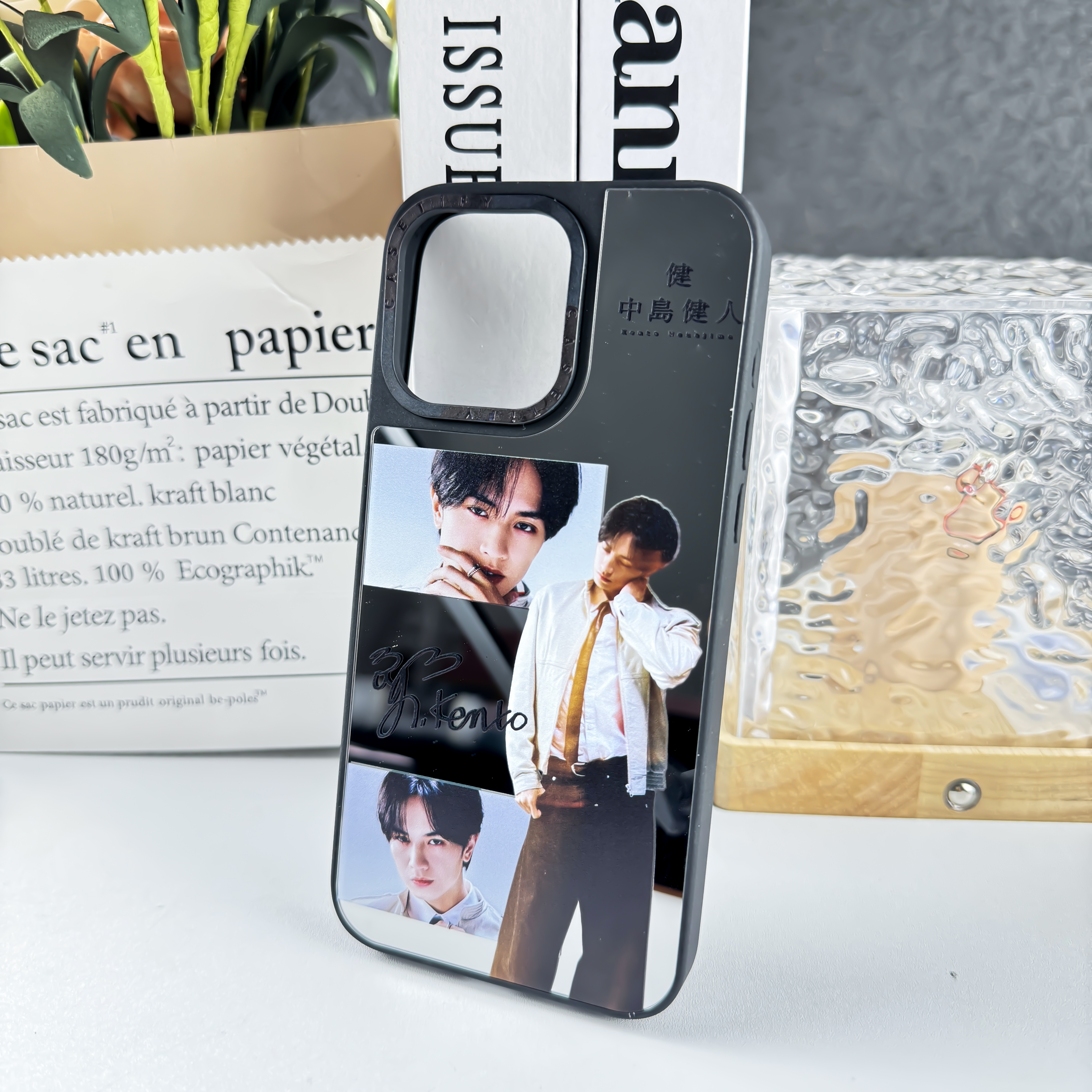 マットミラースマホケース-銀【中島健人】