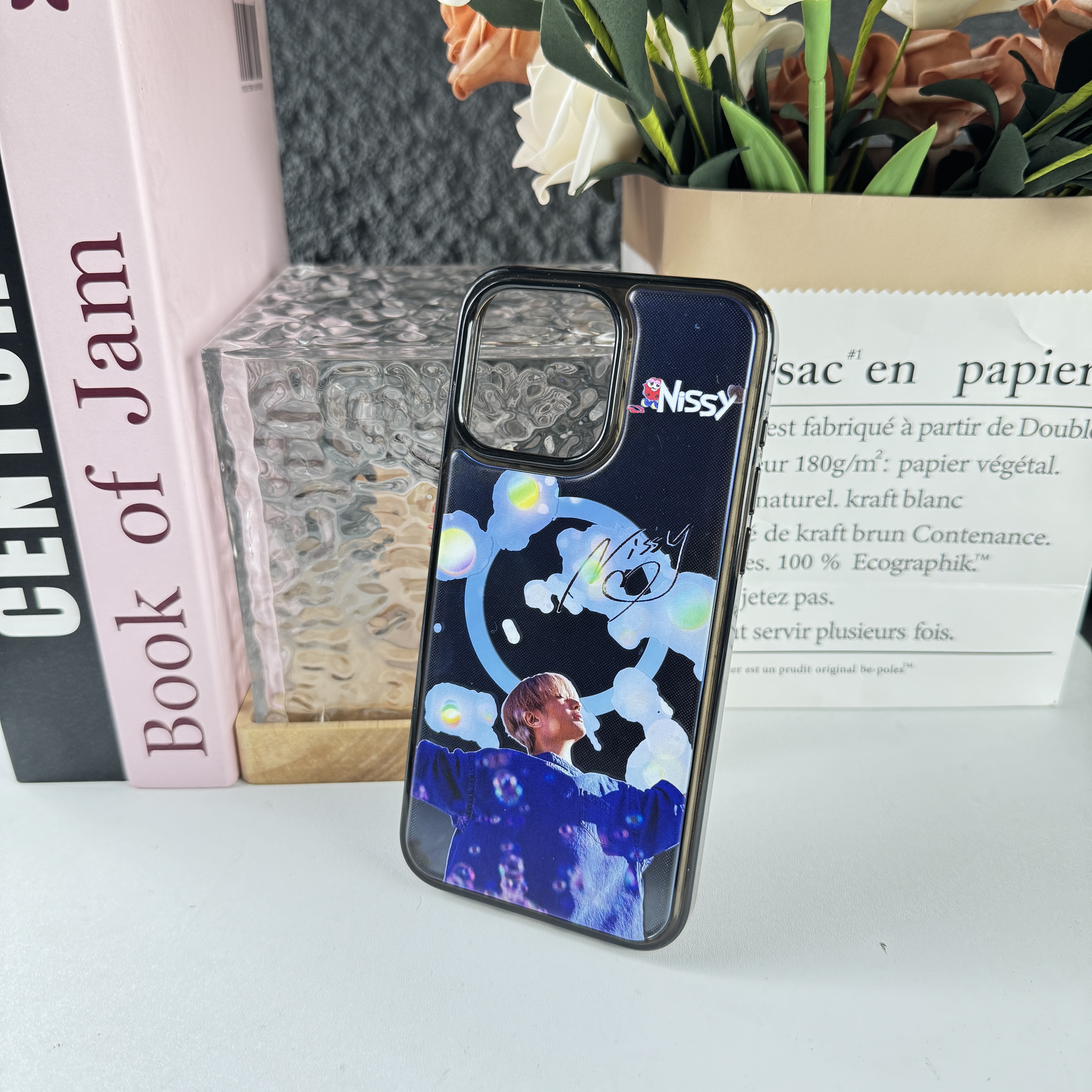 交換可能 バックプレート 付き マグネット 2in1 スマホカバー【Nissy/西島隆弘】