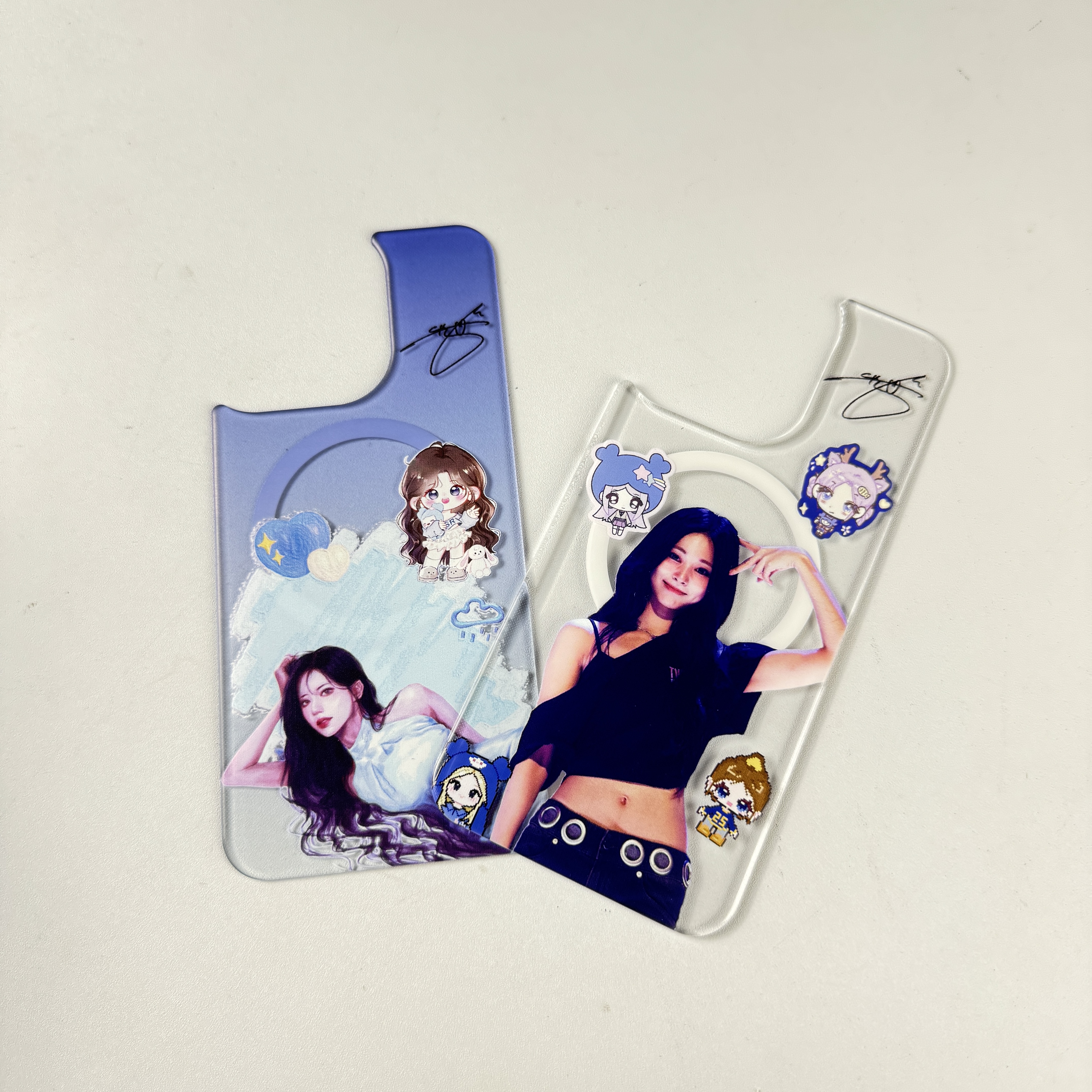 交換可能 バックプレート 付き マグネット 2in1 スマホカバー【TZUYU/TWICE】