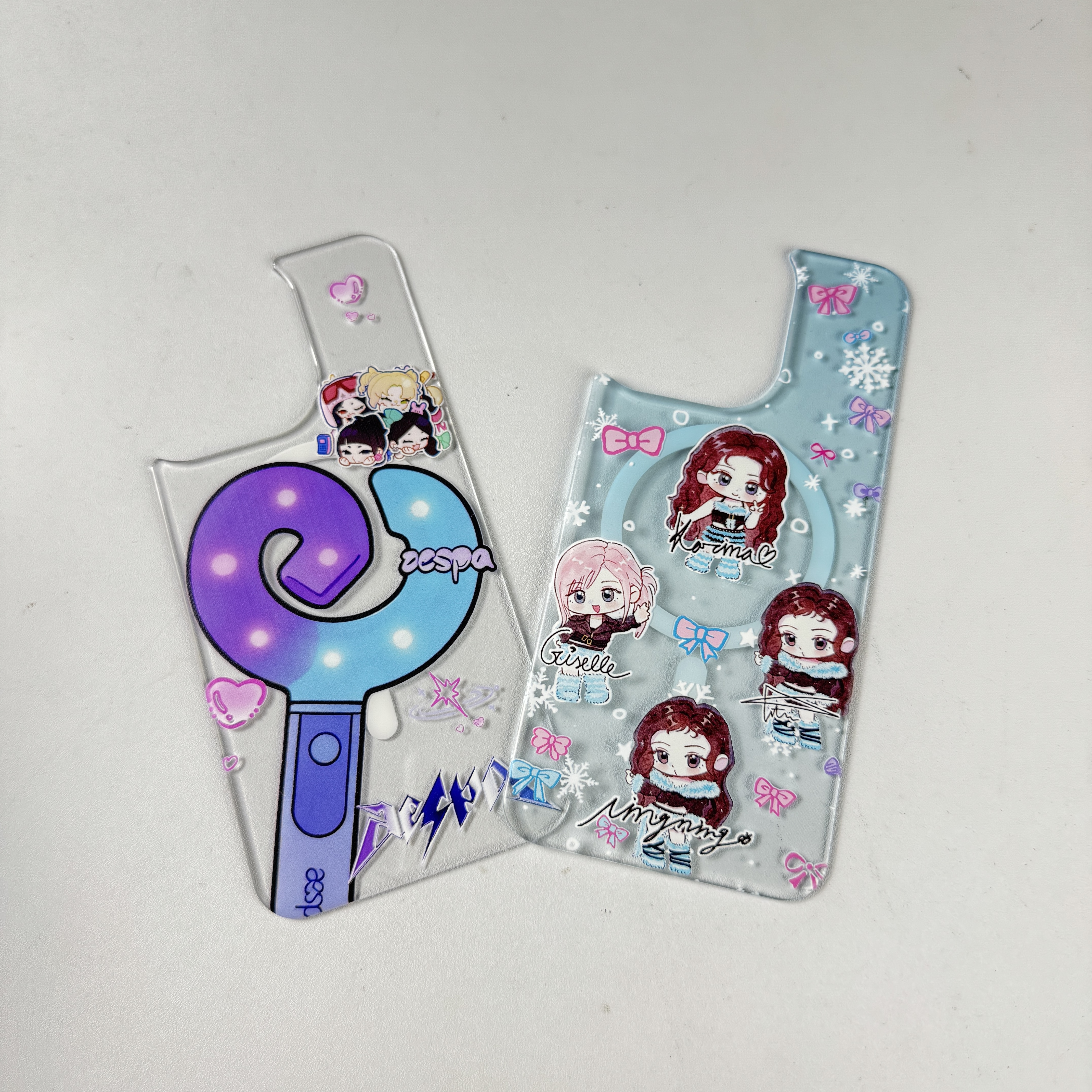 交換可能 バックプレート 付き マグネット 2in1 スマホカバー【AESPA】