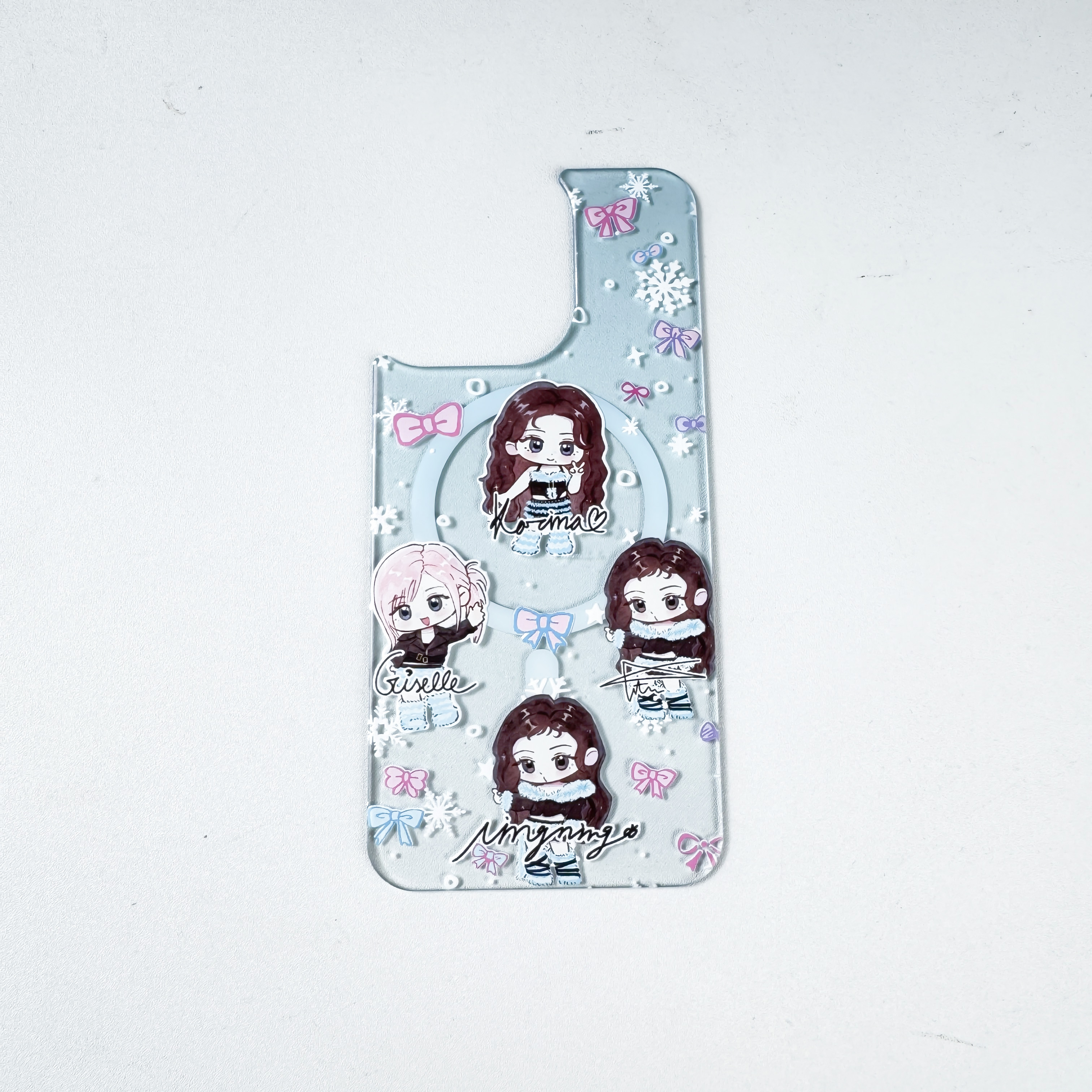 交換可能 バックプレート 付き マグネット 2in1 スマホカバー【AESPA】