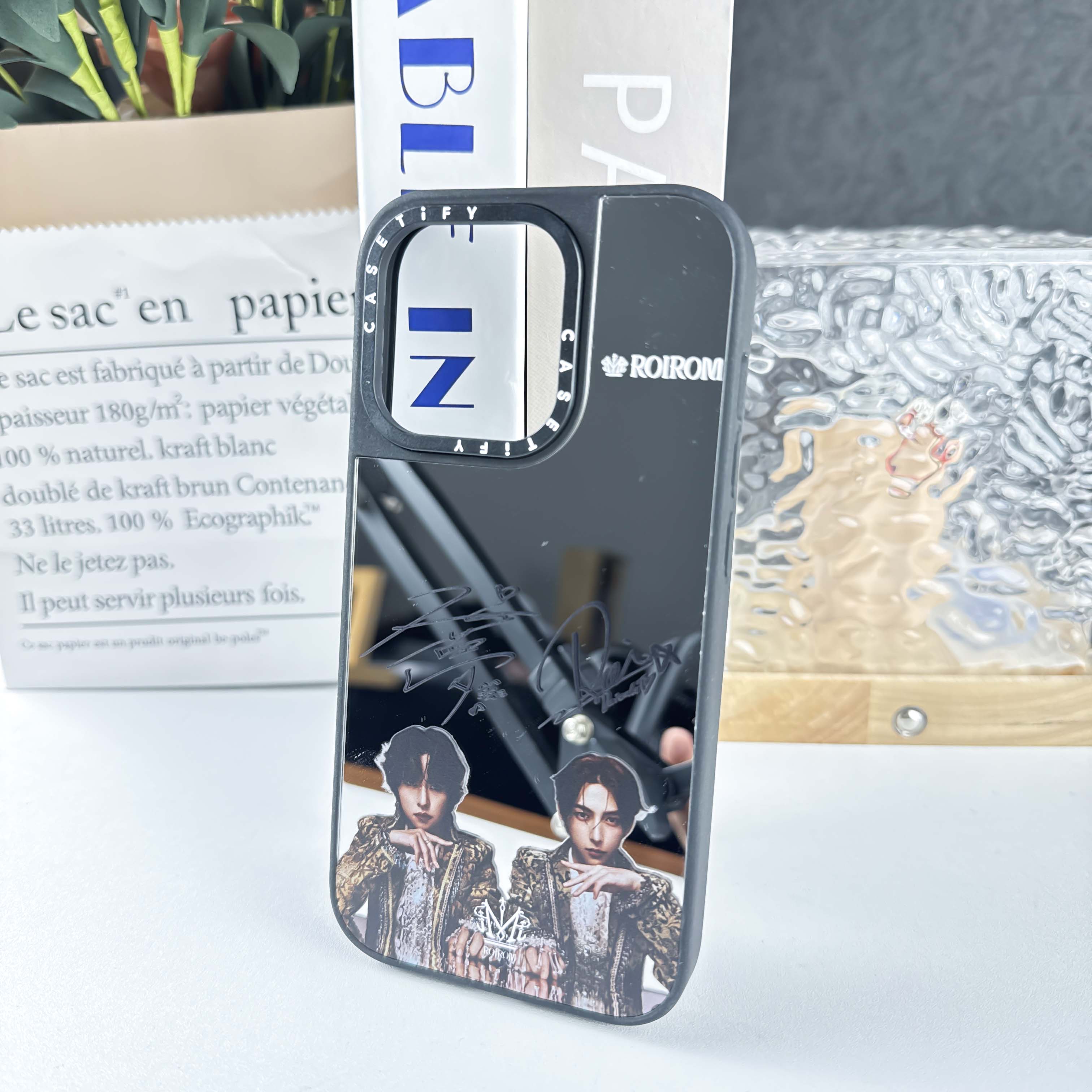 マットバンパー×ミラー スマホケース【ROIROM】