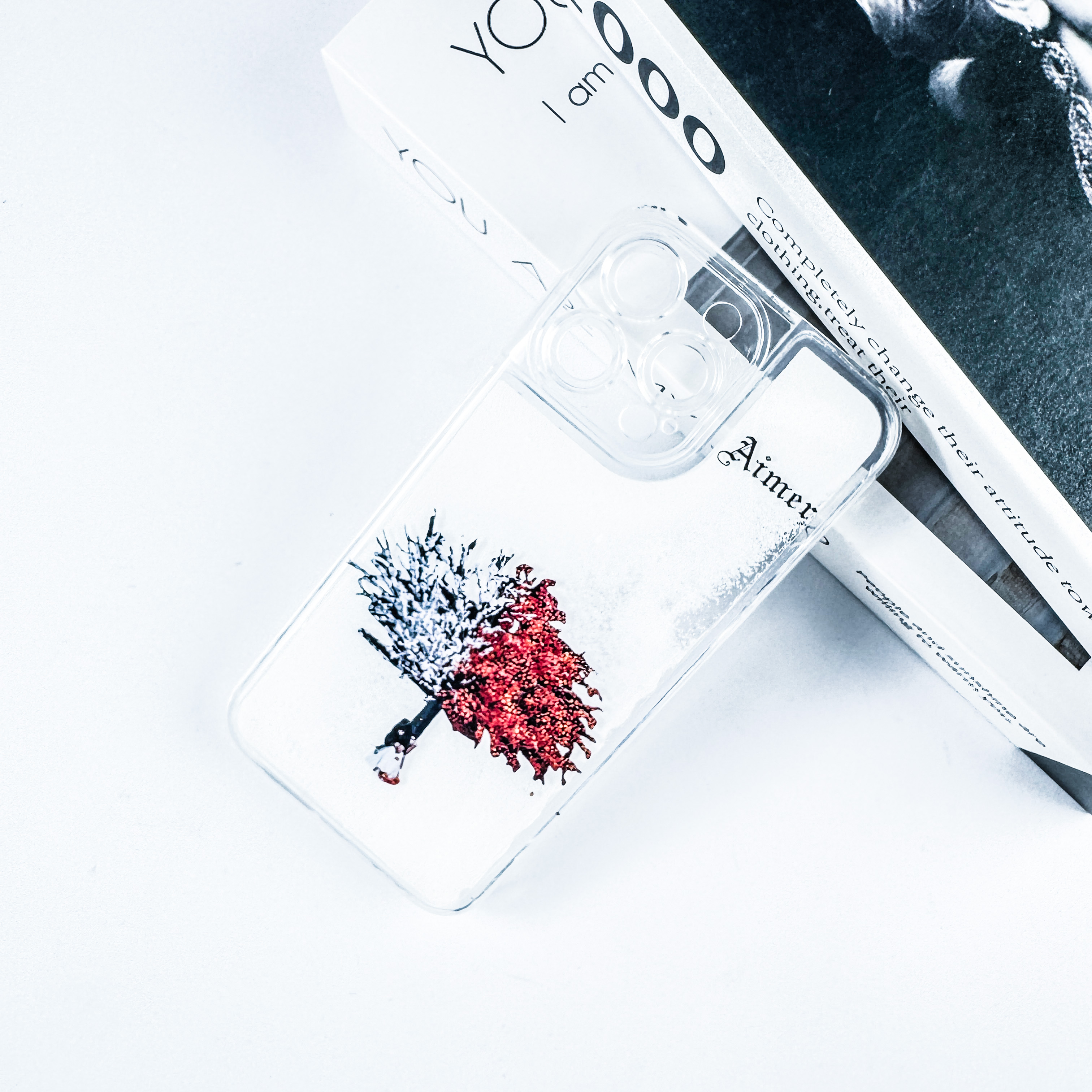 キラキラ流砂スマホケース-白【AIMER/茜さす/EverlastingSnow】-YITOTO™推し活がもっと楽しくなる