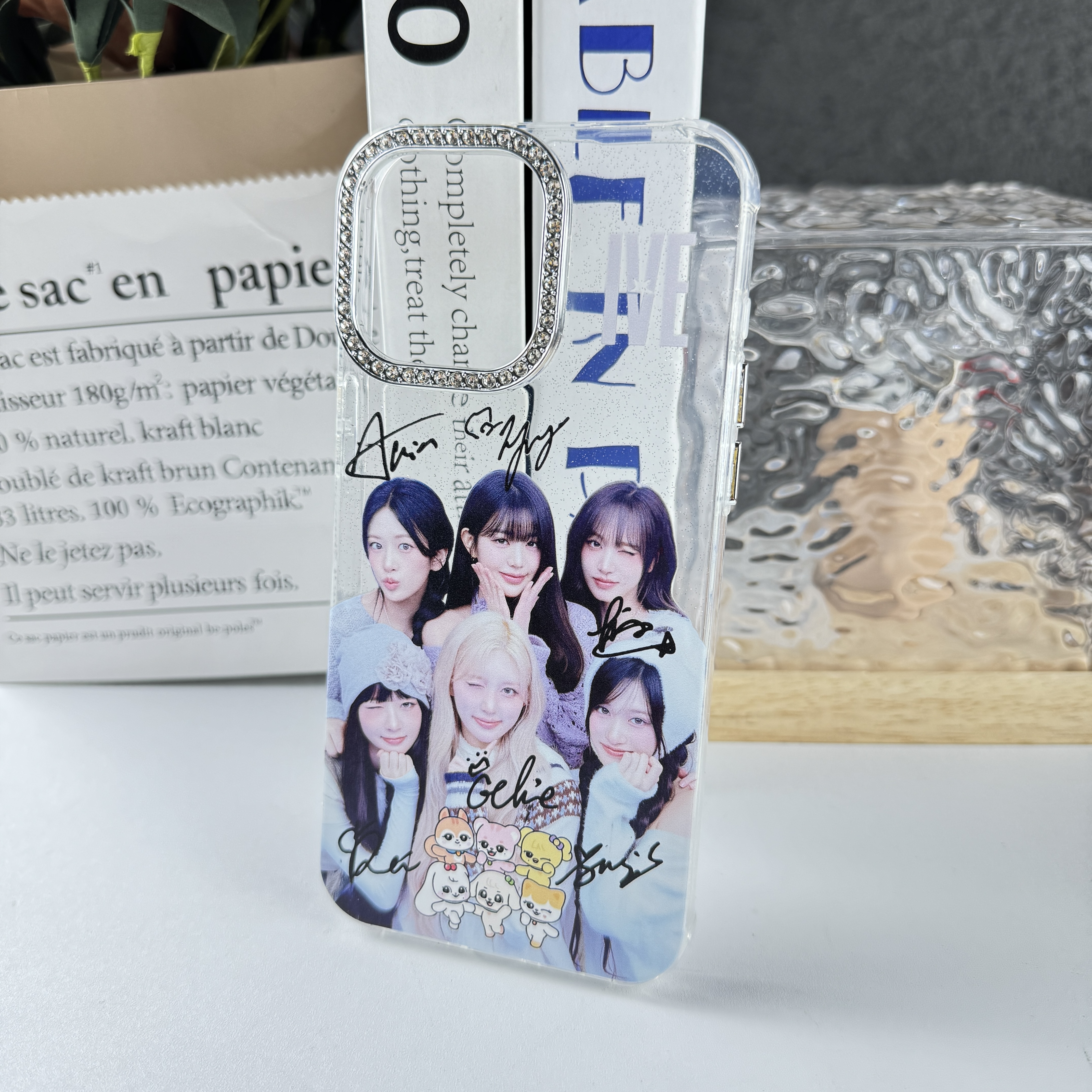 ダイヤモンドレーザーグラデーションスマートフォンケース【IVE/BANG BANG】