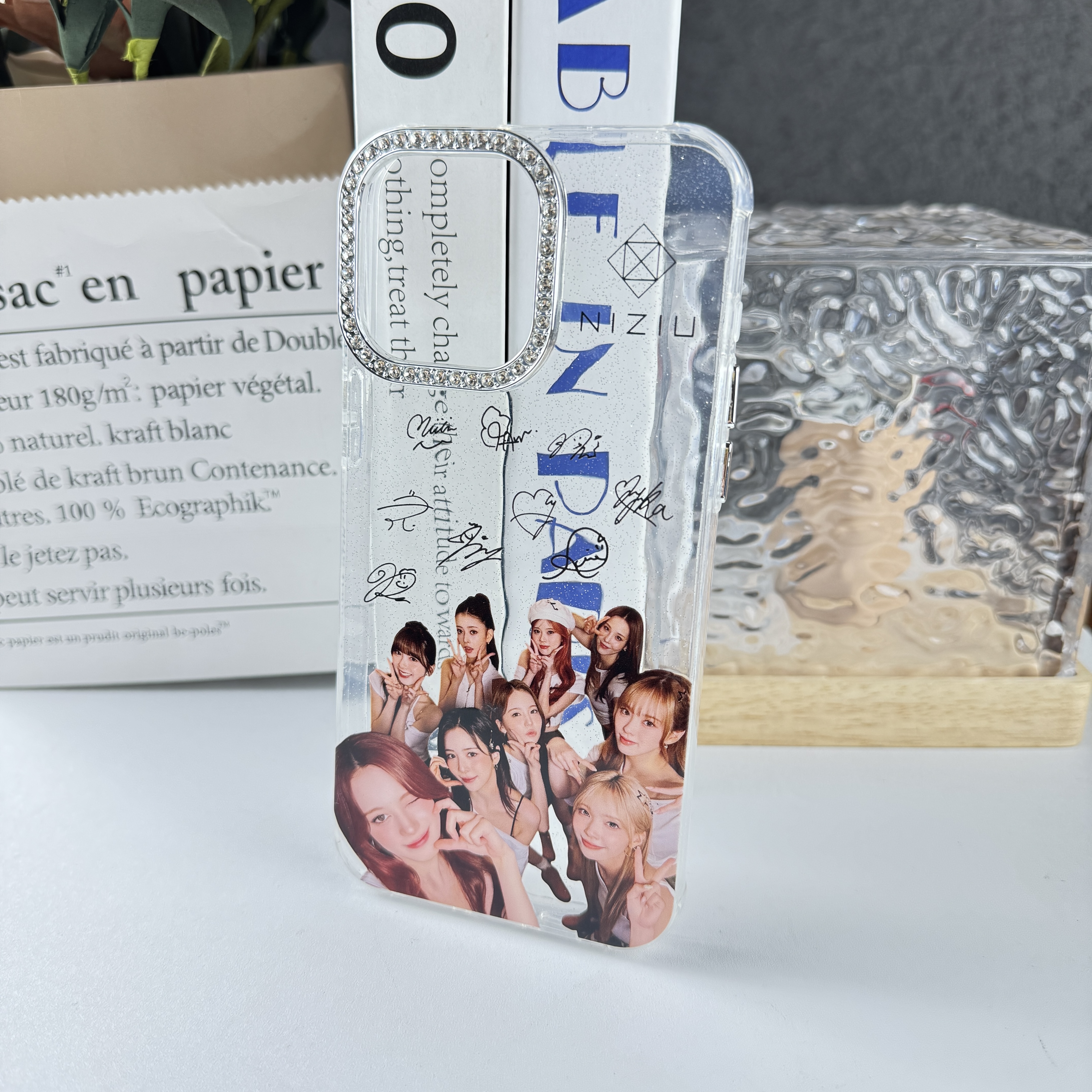 ダイヤモンドレーザーグラデーションスマートフォンケース【NiziU/♡Emotion】