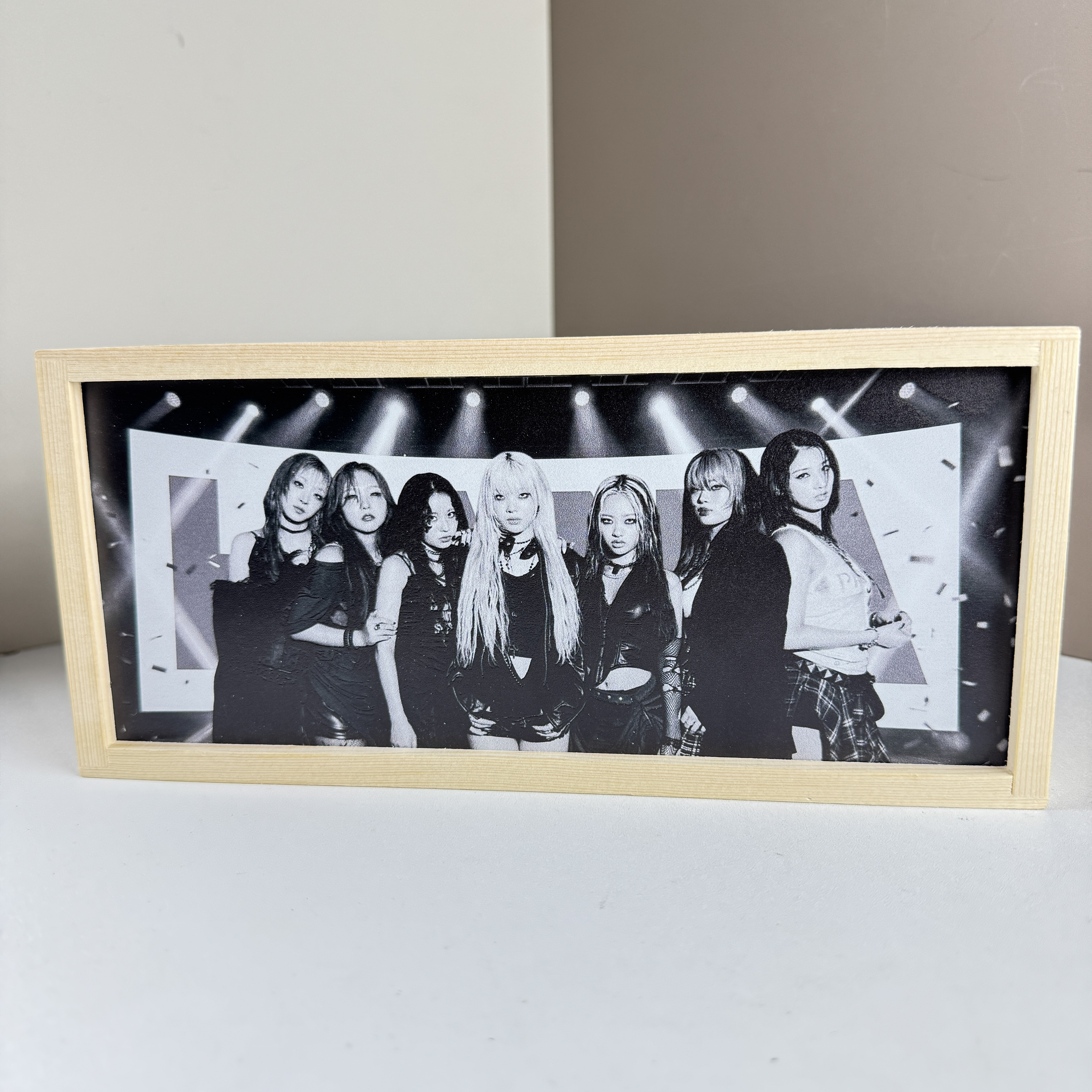 木製ベース 両面発光アクリルナイトライト【HANA】