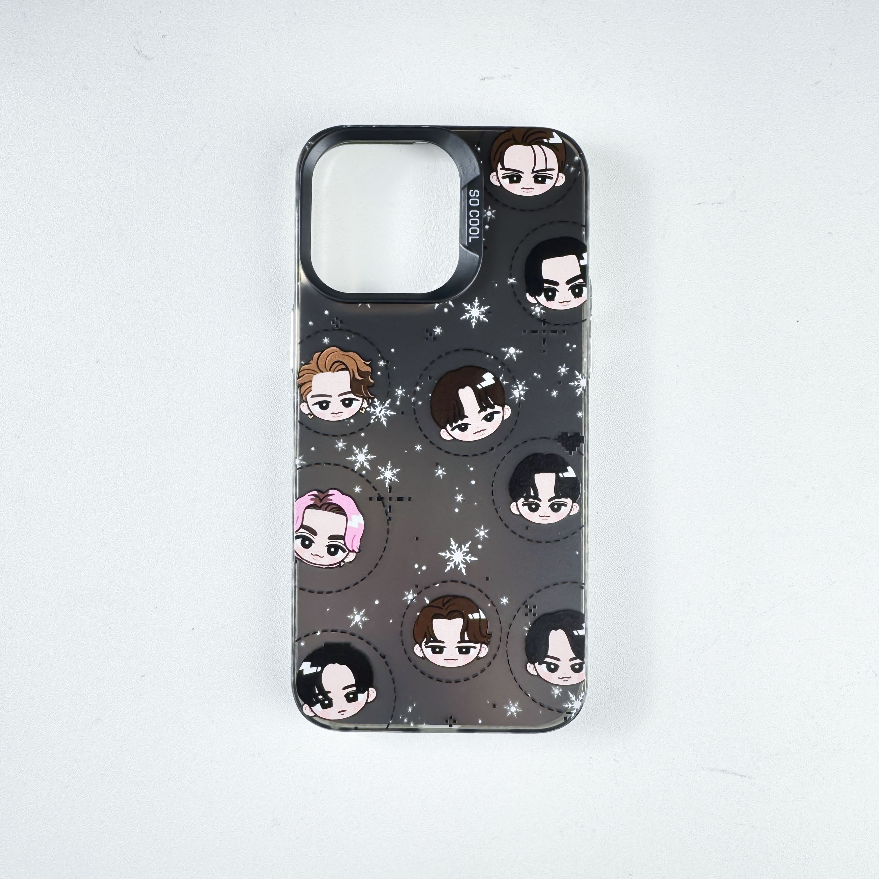 磁気吸着 回転スタンド 対応 スマホケース【SNOWMAN】